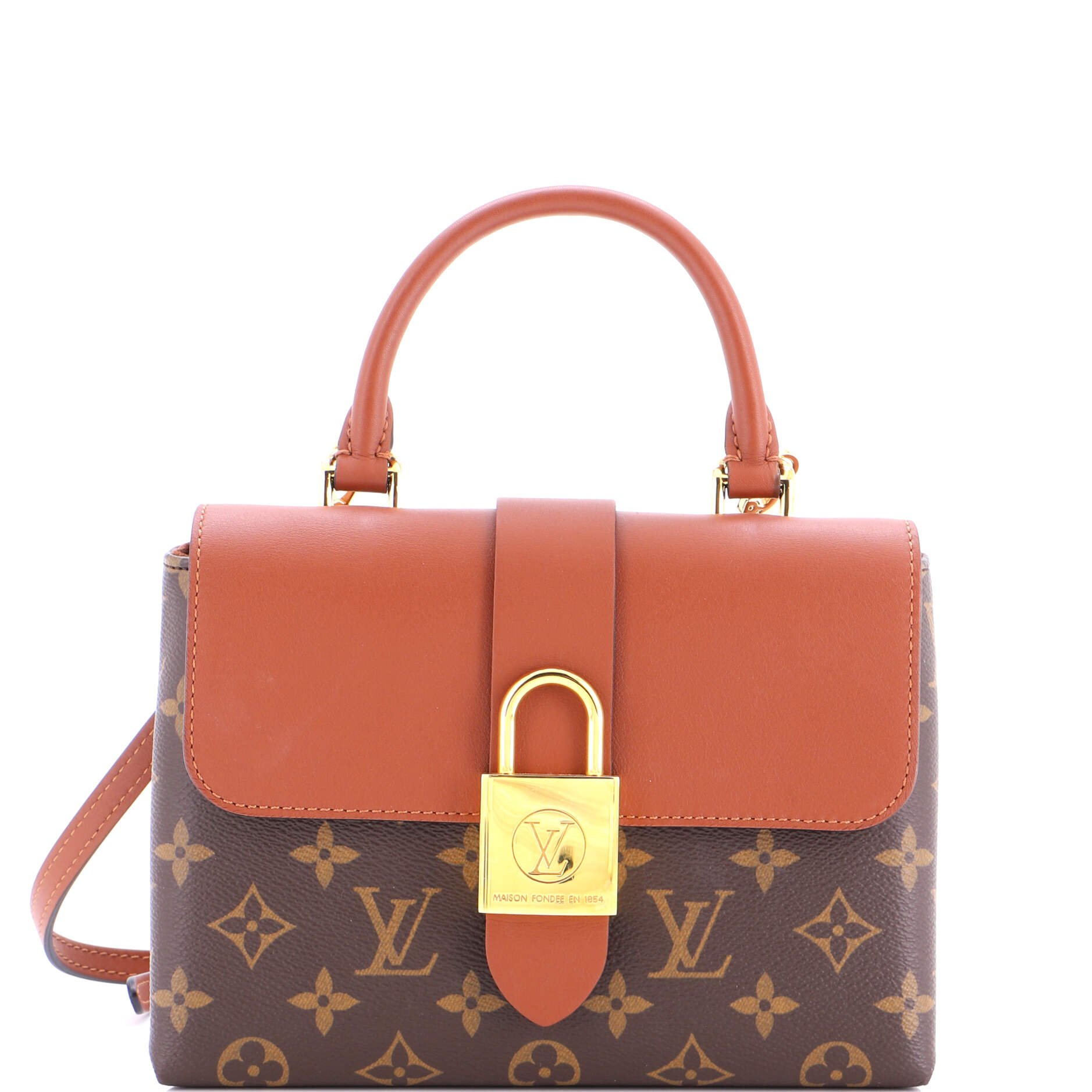 Louis Vuitton Locky Handbag Monogram Canvas with Leather BB