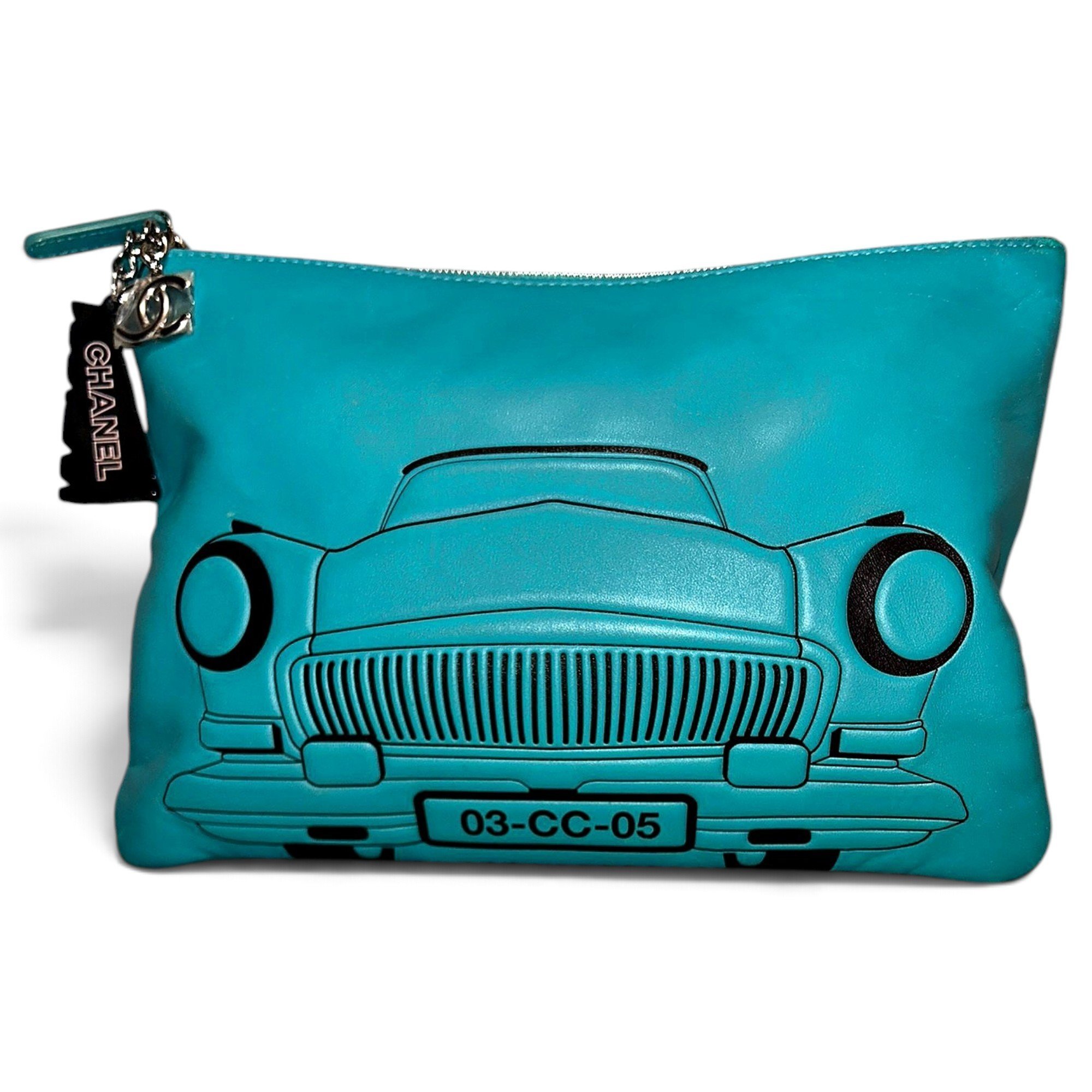 Leather clutch bag