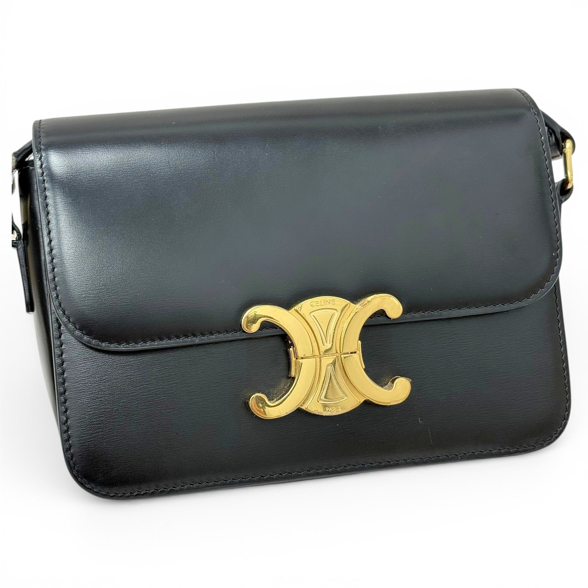 Triomphe leather handbag
