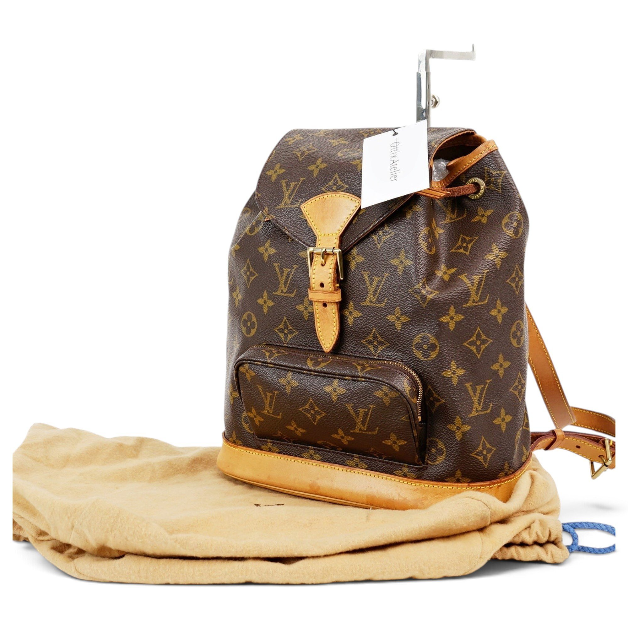 Montsouris Vintage leather backpack