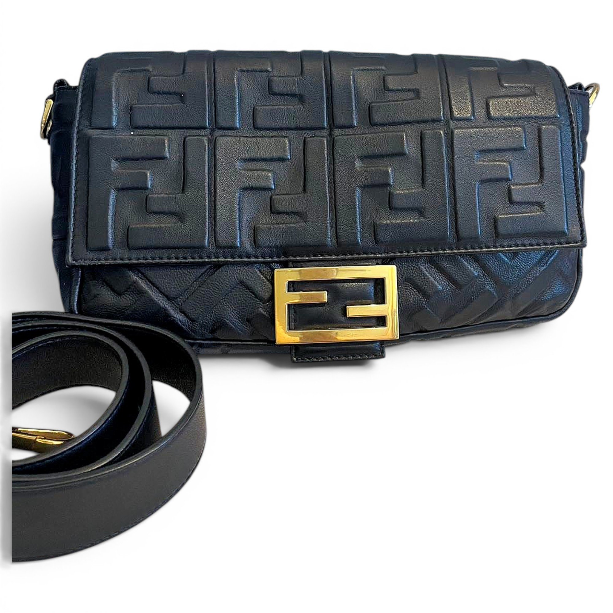 Baguette leather handbag