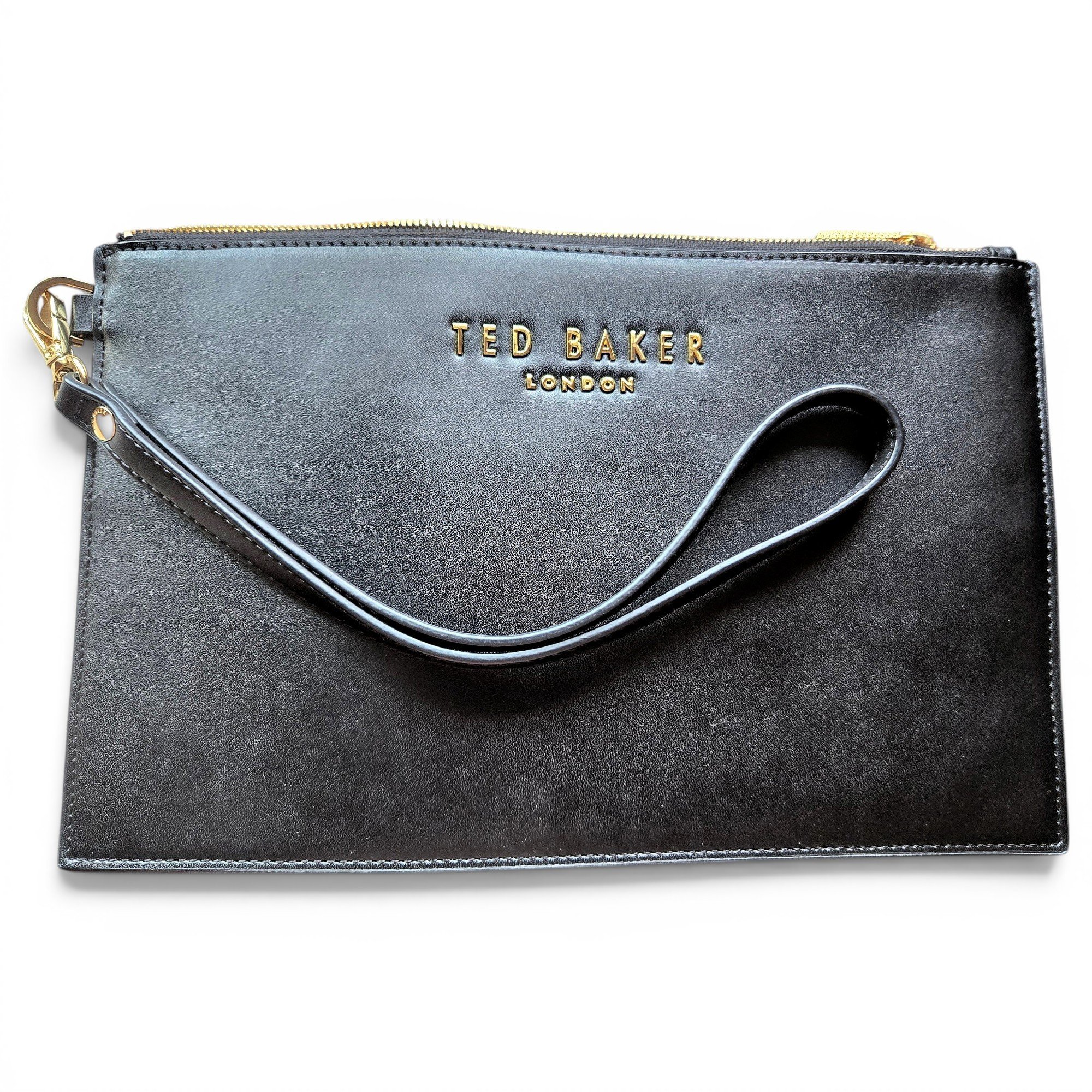 Leather clutch bag