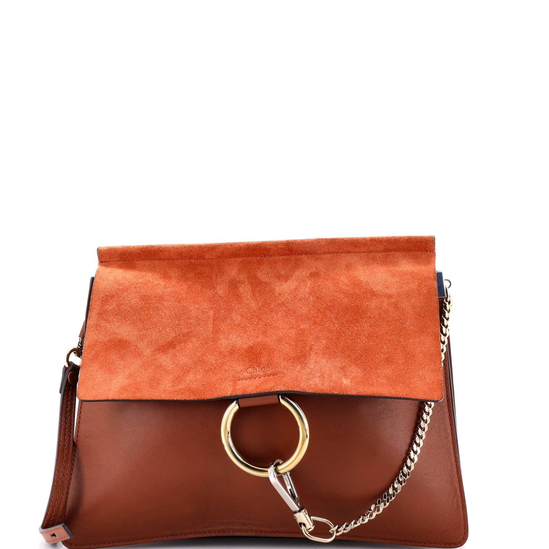 Faye Shoulder Bag Leather and Suede Medium