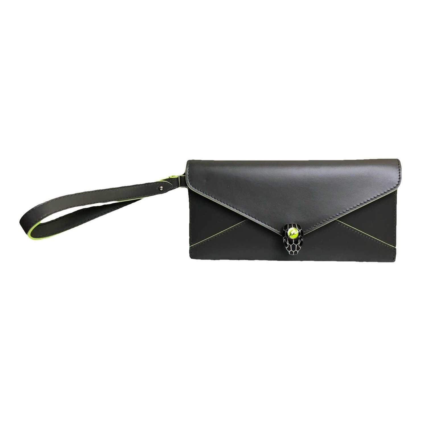 Leather clutch bag