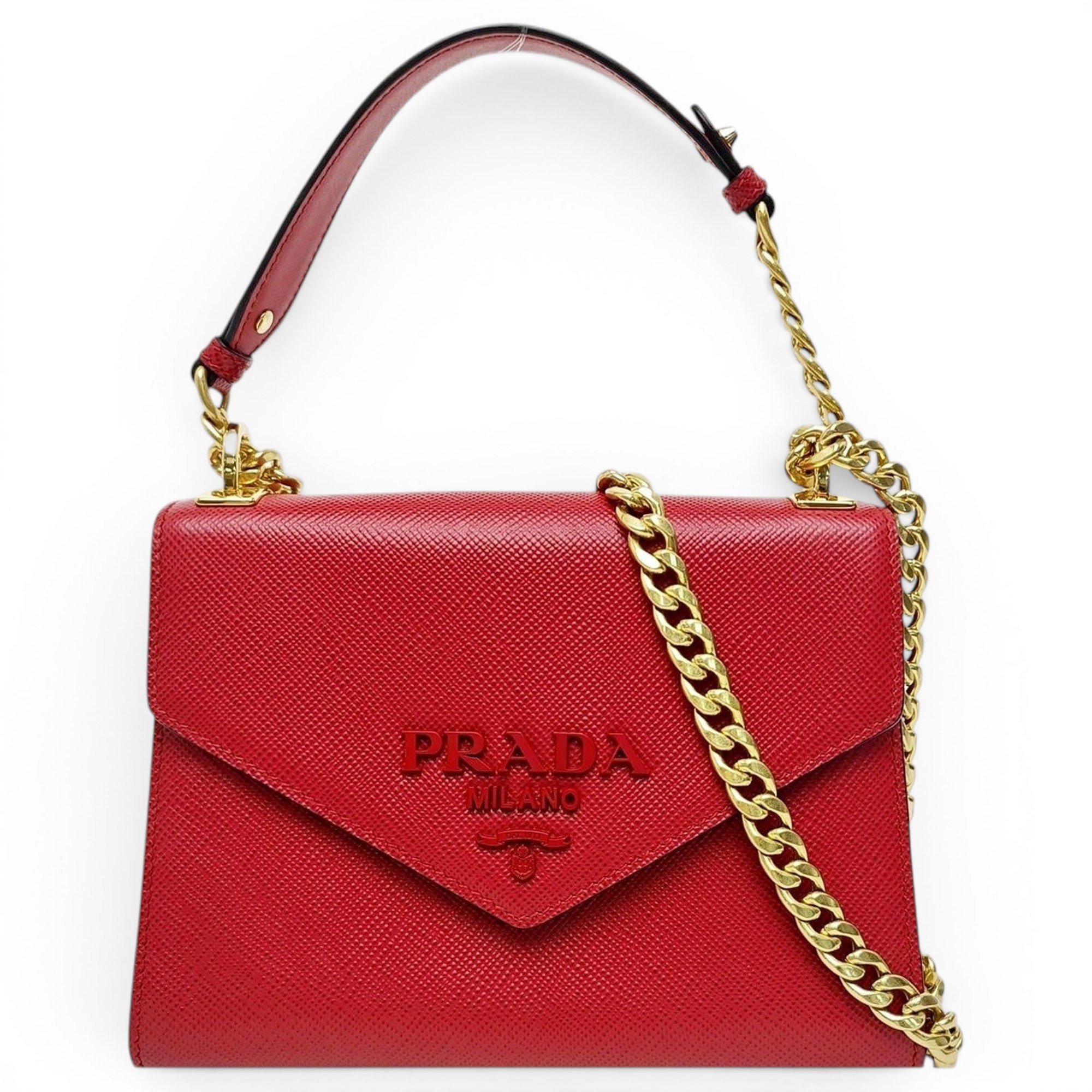 Monochrome leather handbag