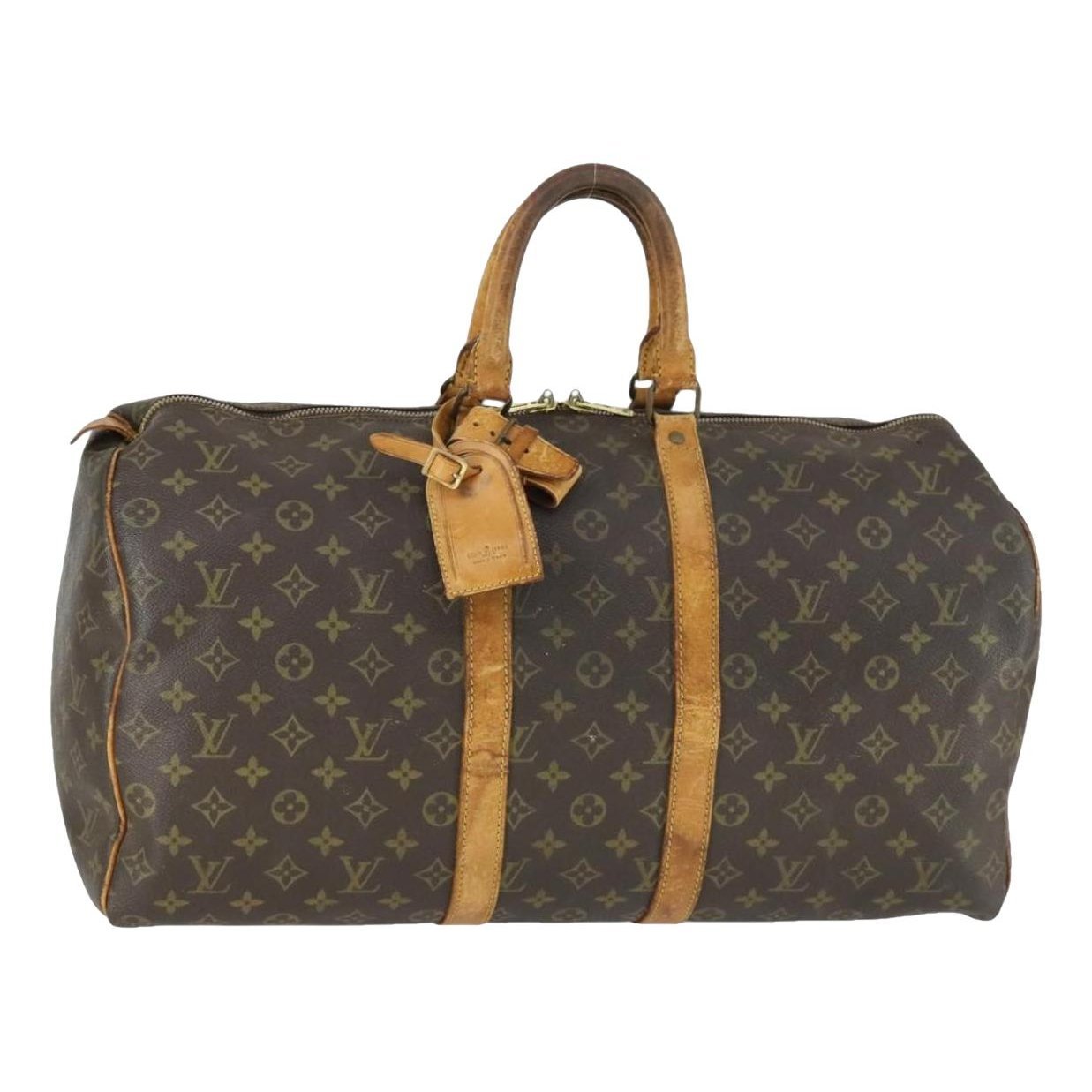 Keepall leather travel bag