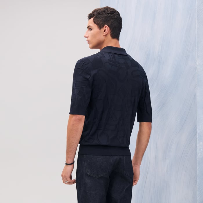 Marine "Fragments Equestres" Polo Shirt