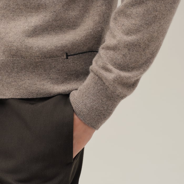 Gravier Cashmere "H Bartack" Buttoned Cardigan