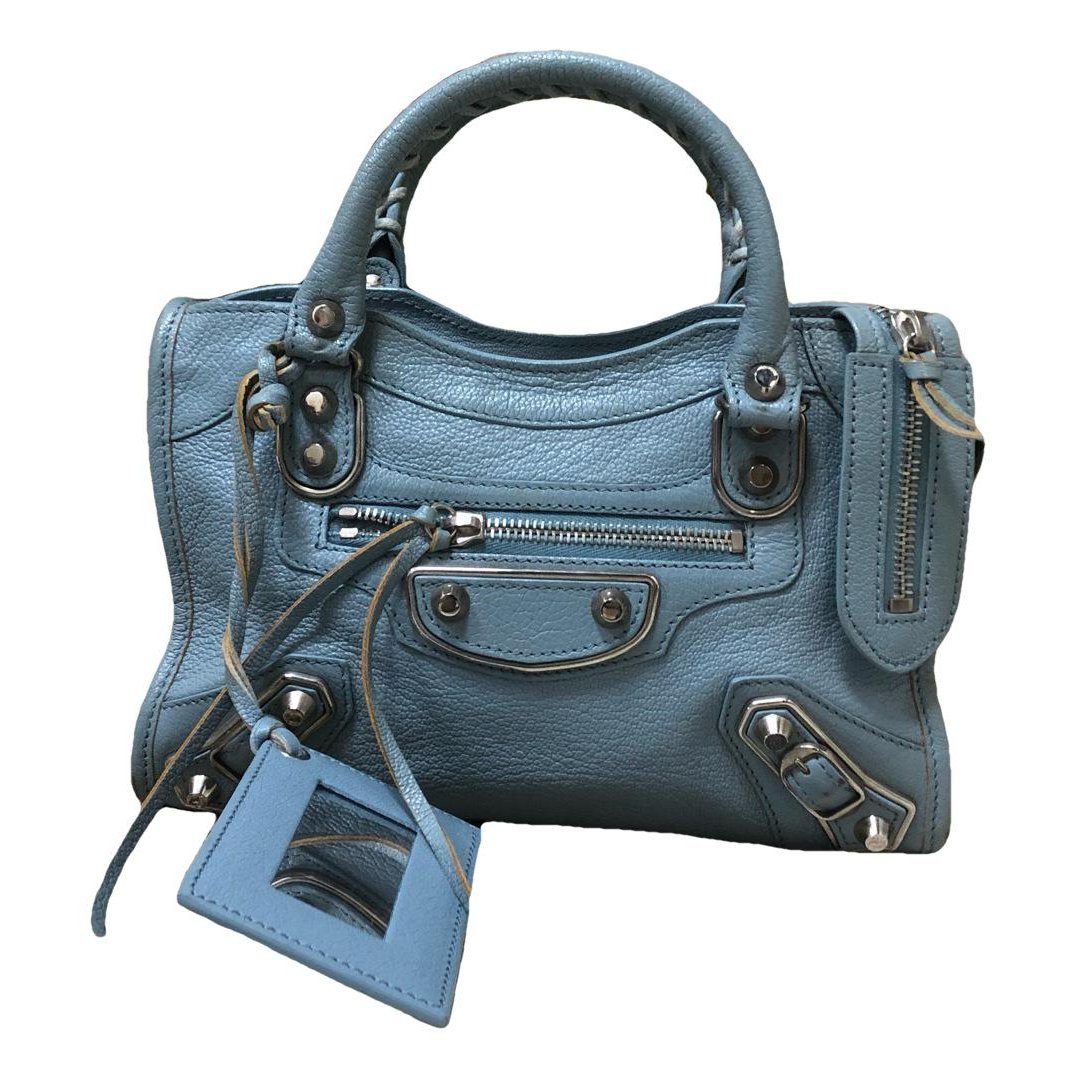 City leather handbag