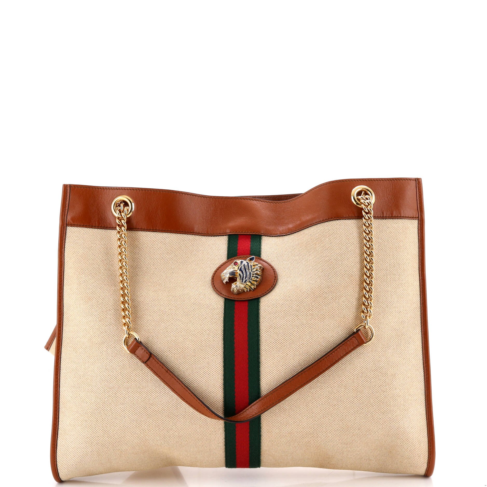 Rajah Chain Tote Canvas Large