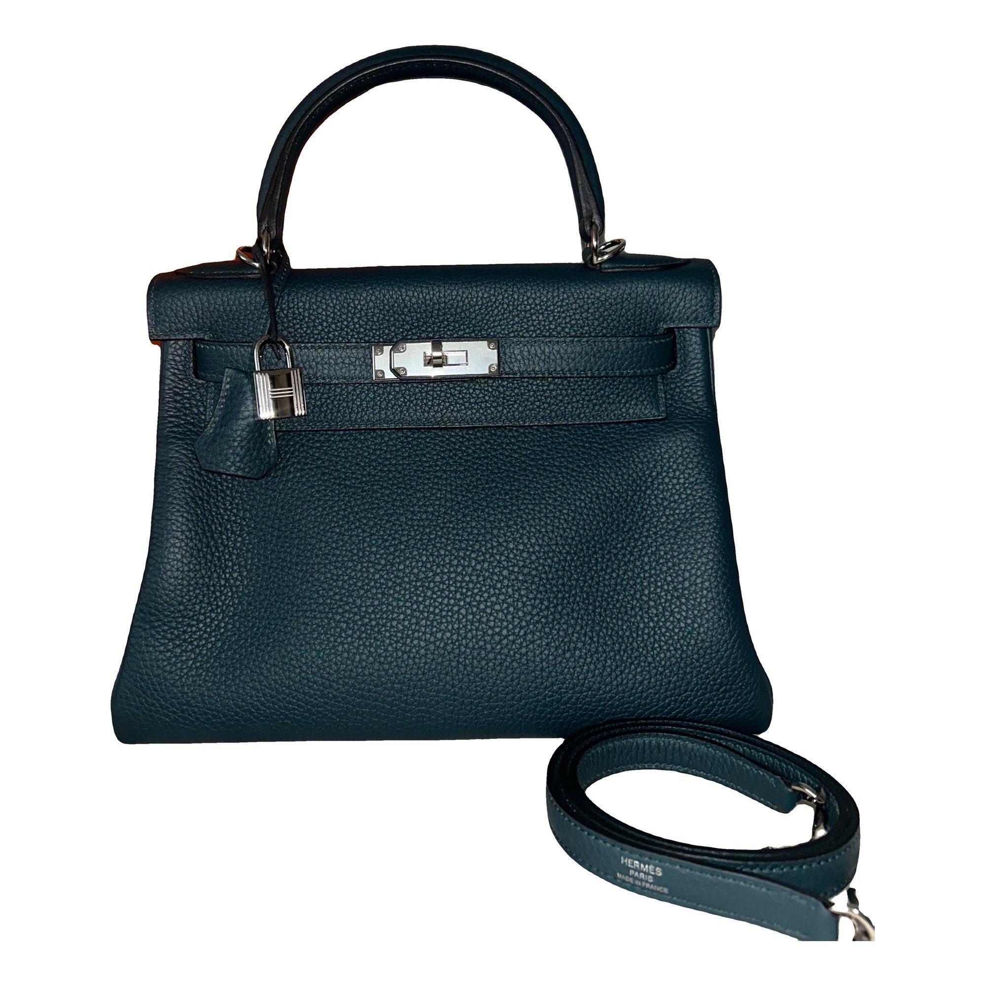 Hermes Kelly 28 Handbag Clemence Leather 2023