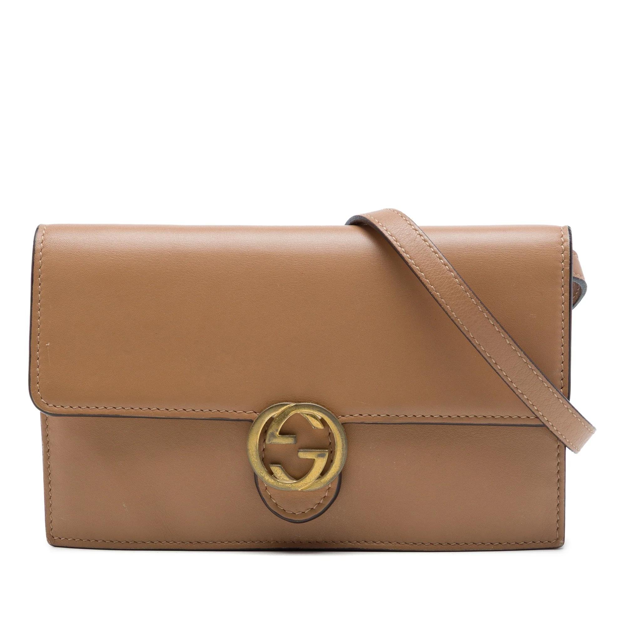 Interlocking pony-style calfskin handbag