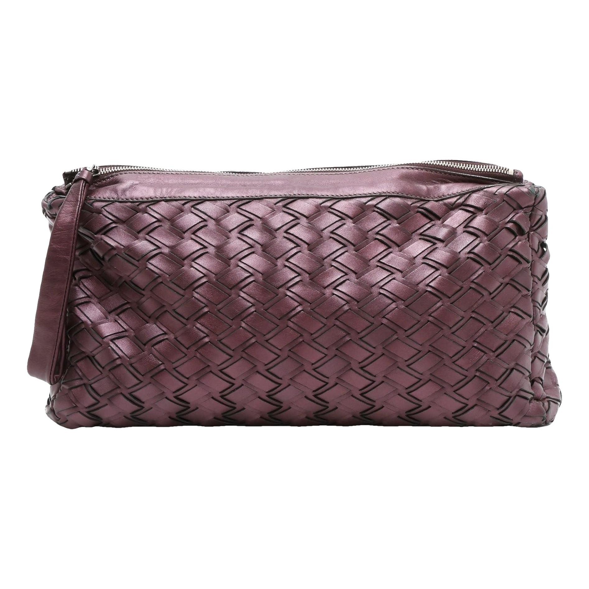 Leather clutch bag