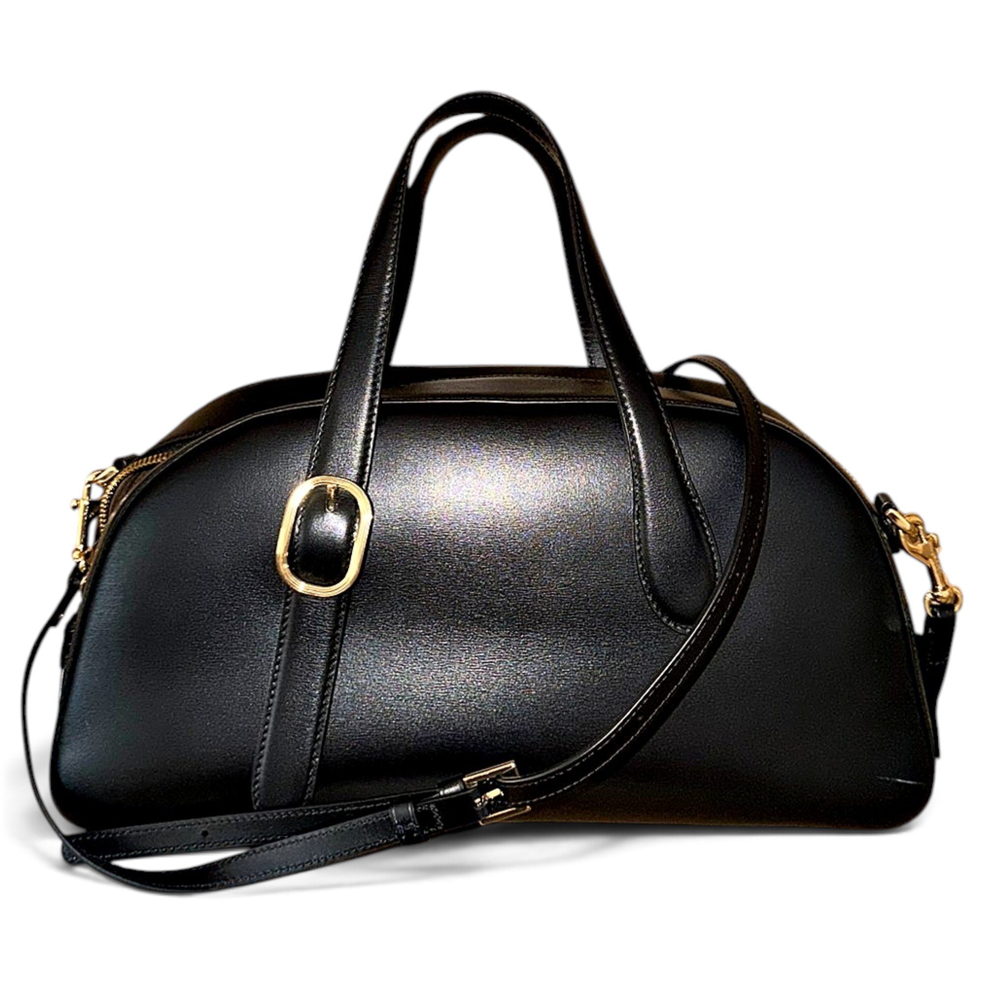 Leather bowling bag