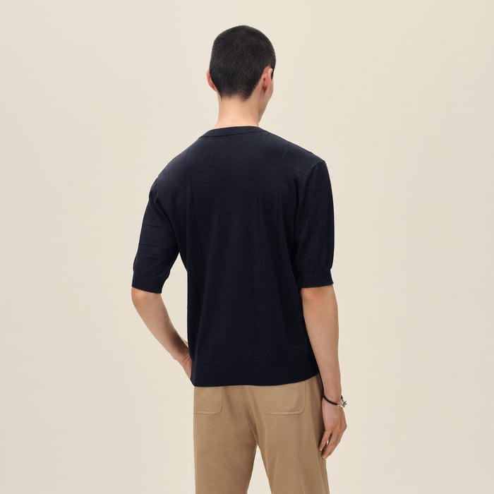 Marine "Jeu De Points Sellier" Crewneck Sweater