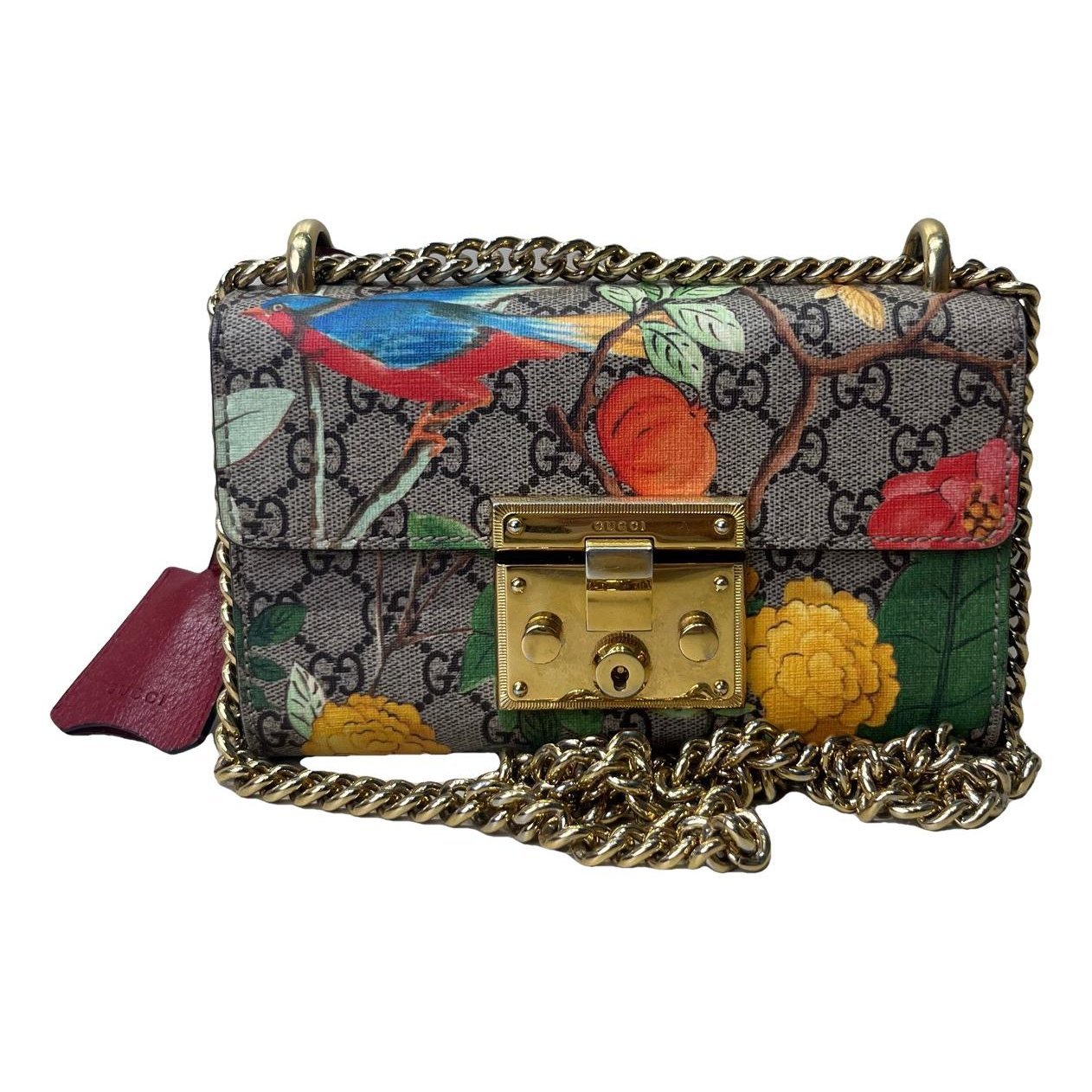 Padlock leather handbag