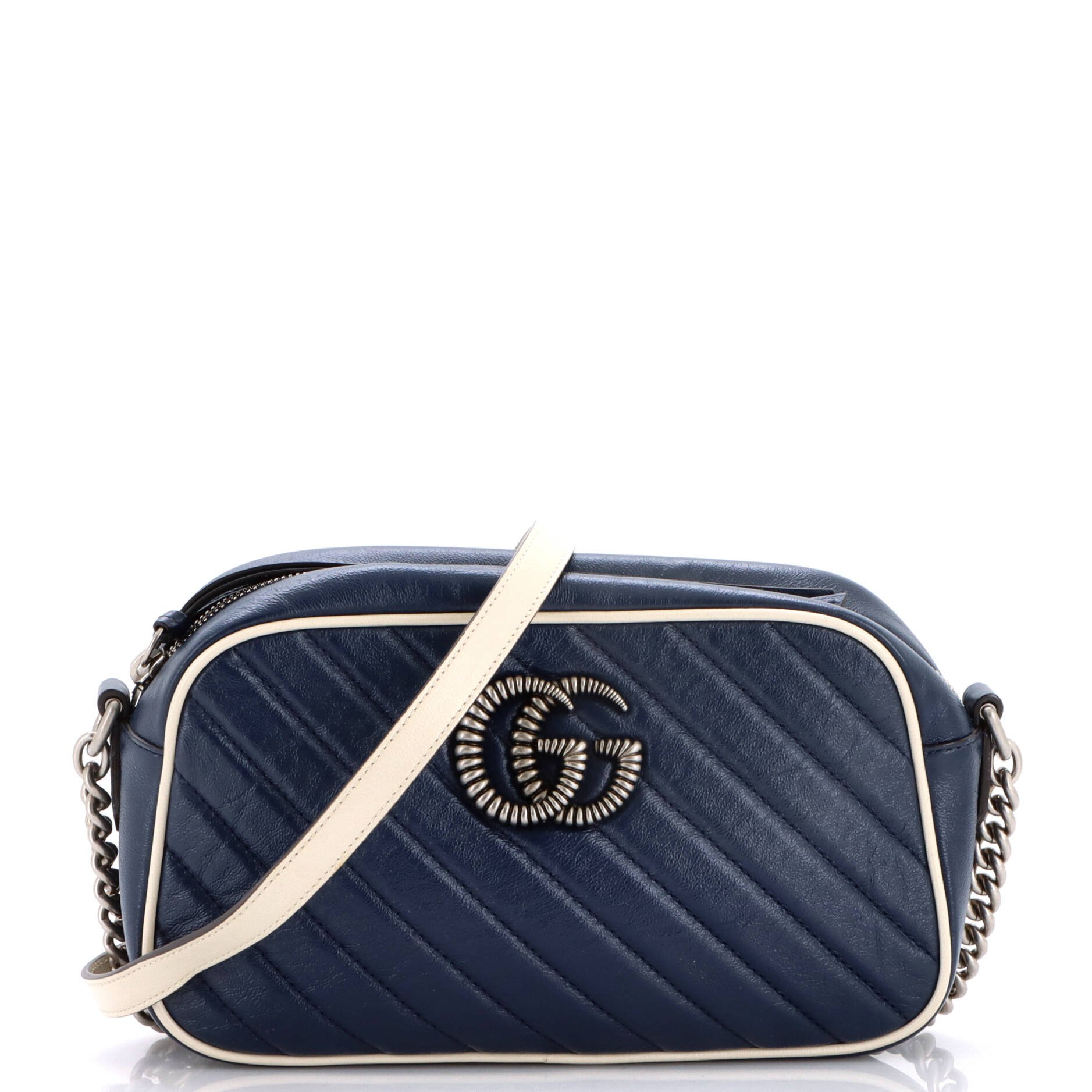 GG Marmont Shoulder Bag Diagonal Quilted Leather Small