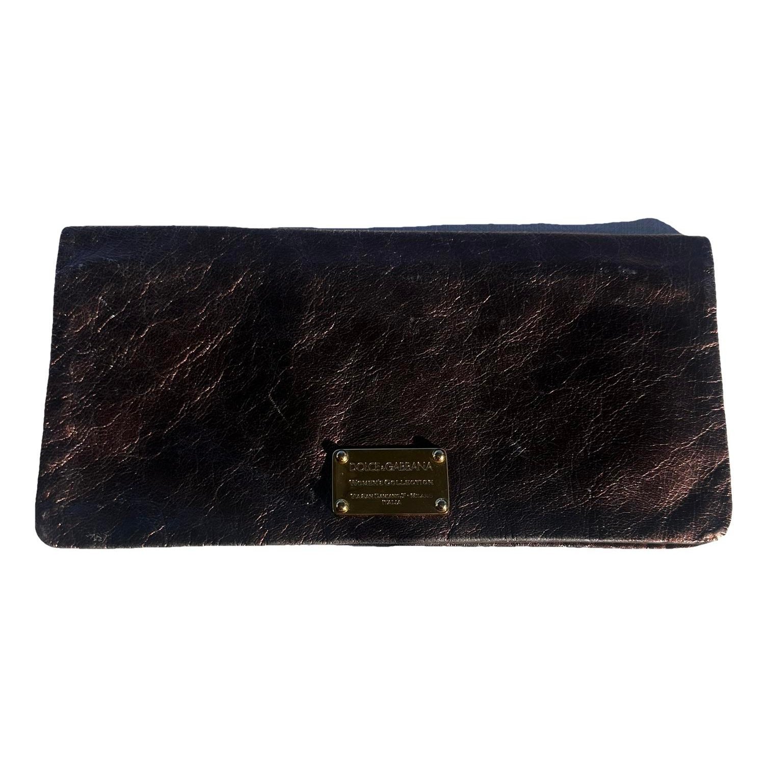Leather clutch bag