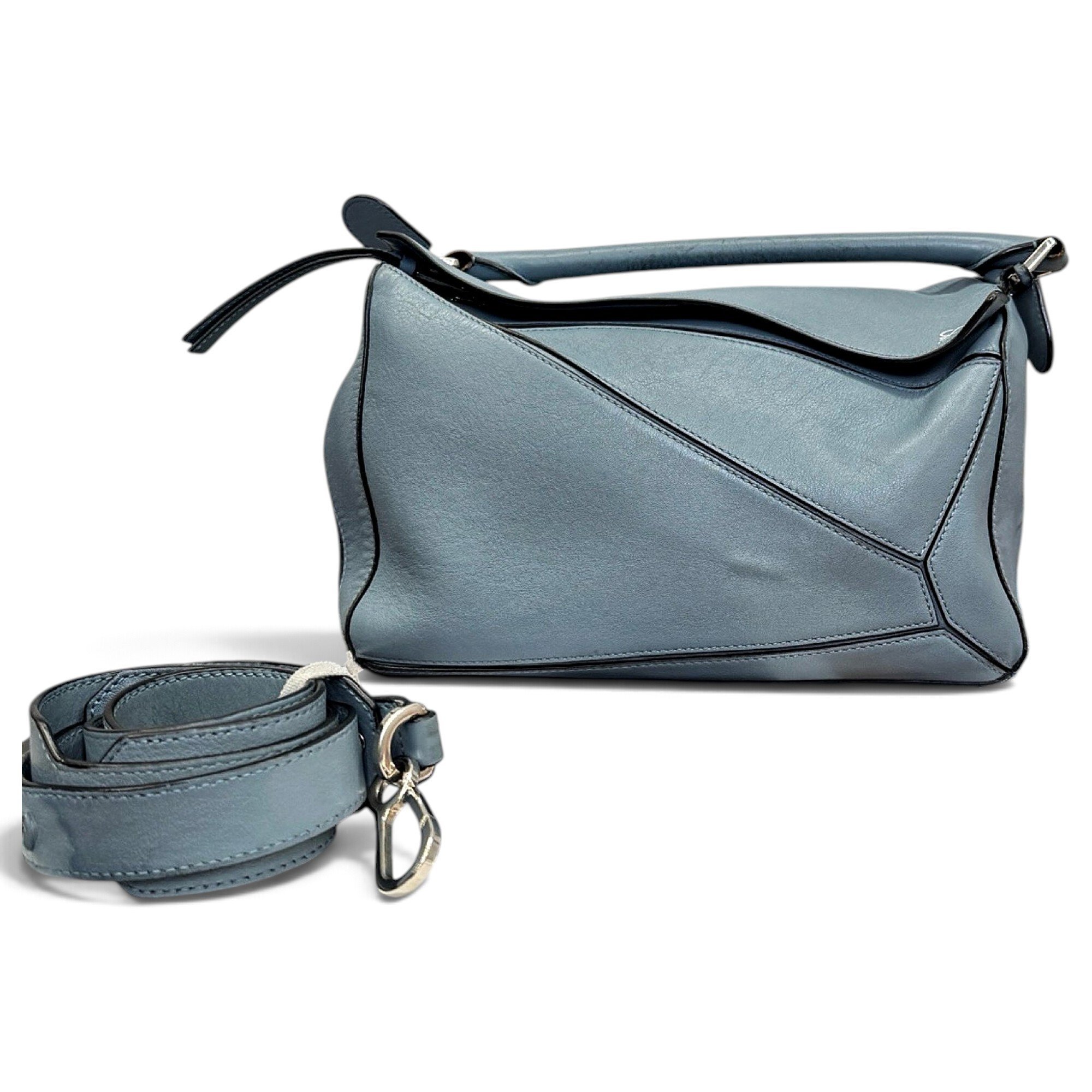 Puzzle leather crossbody bag