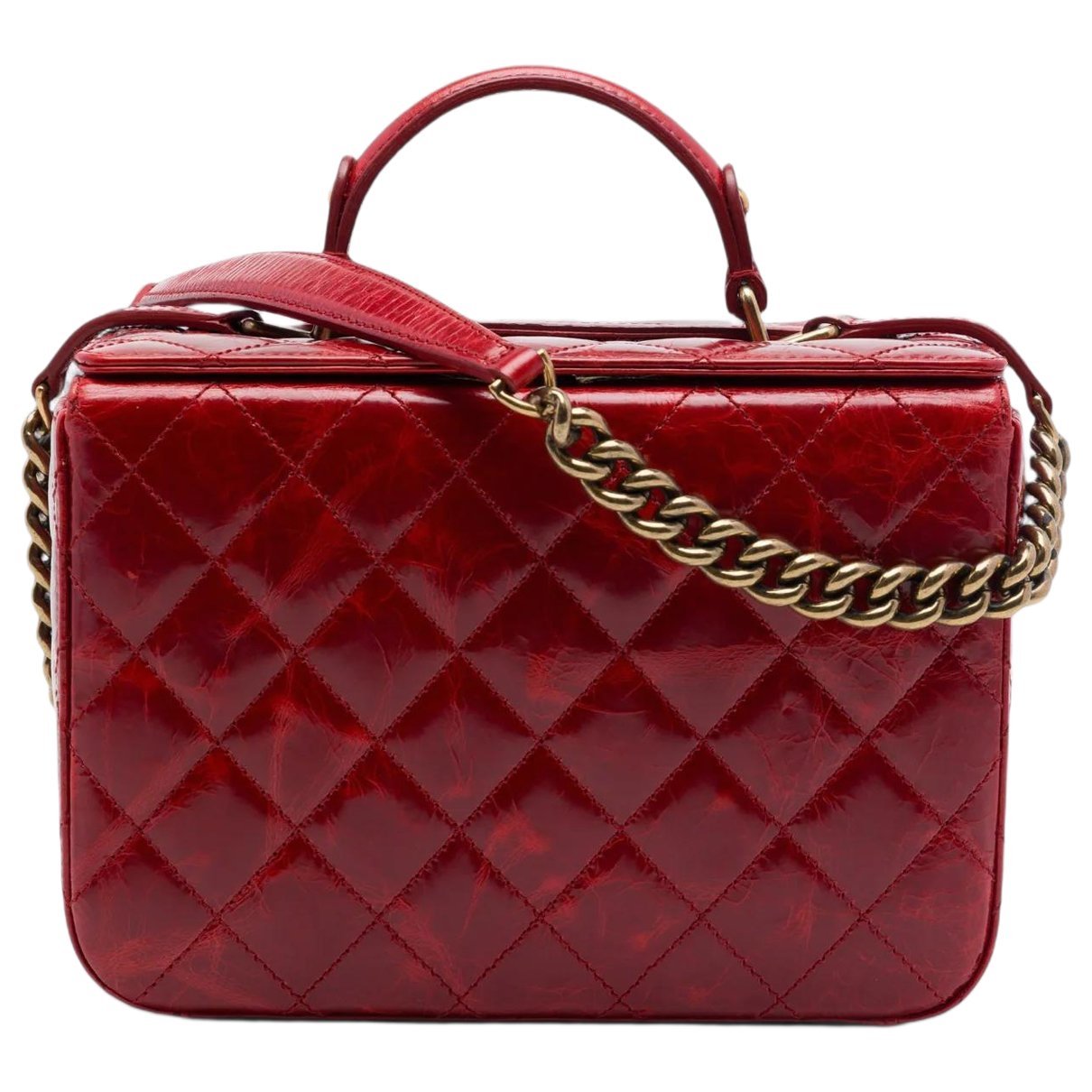 Vanity leather satchel
