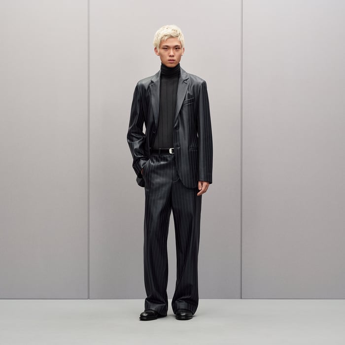 Marine "Pinstripe" Stadium Jacket, Long Model
