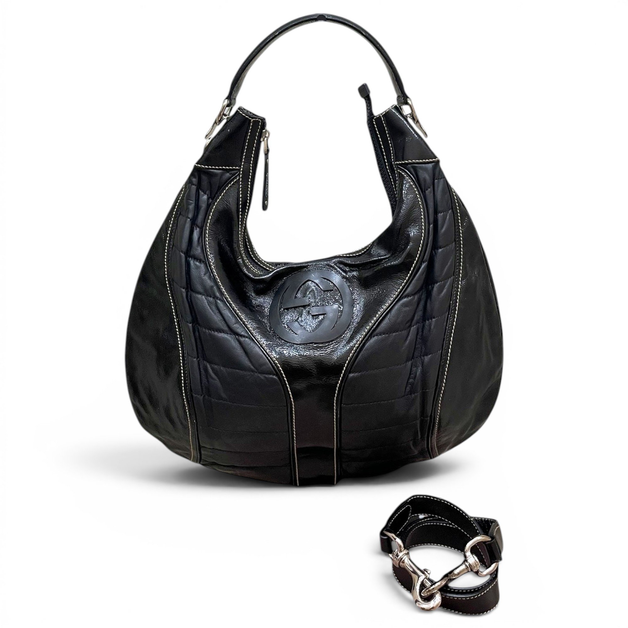 Patent leather crossbody bag