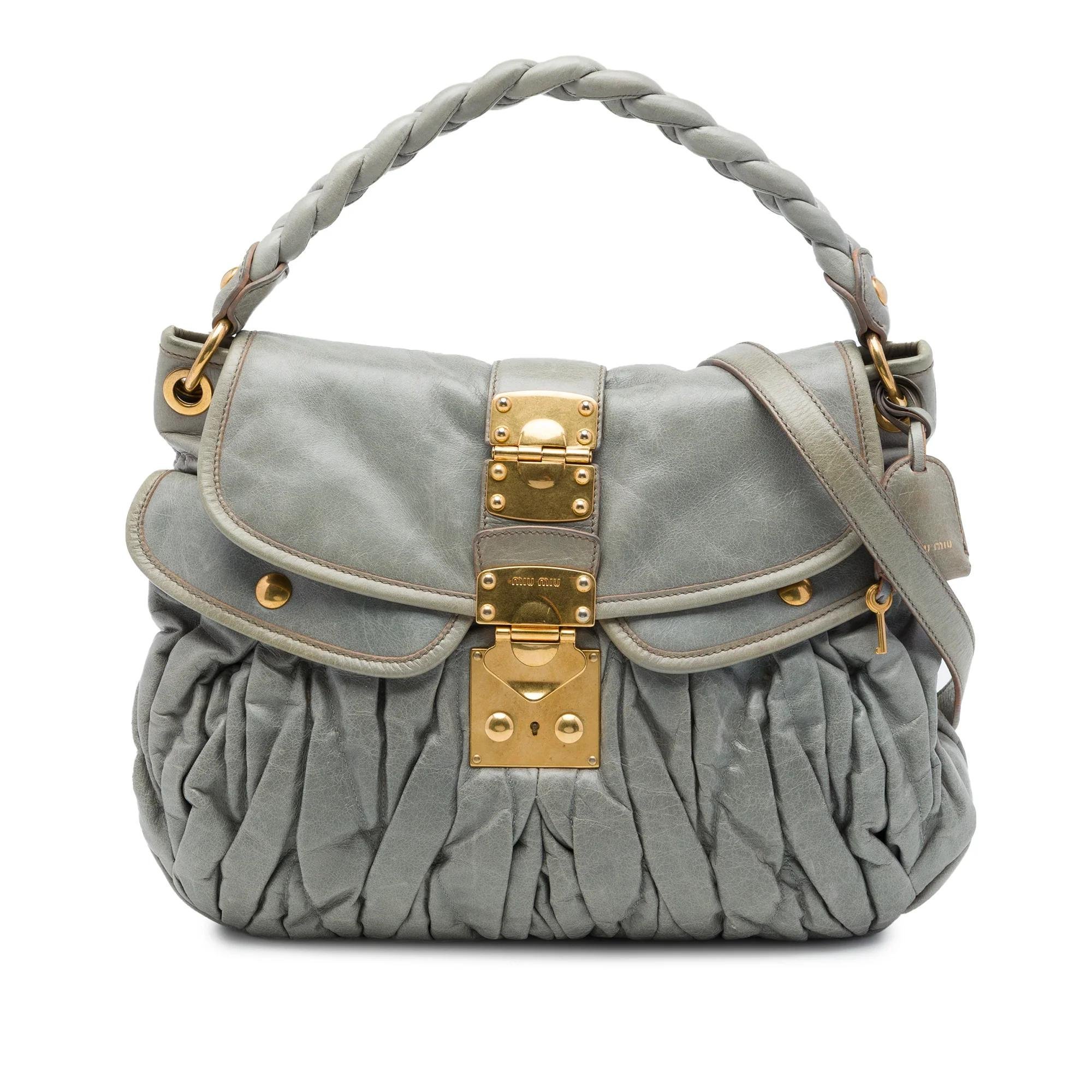 Matelassé leather handbag