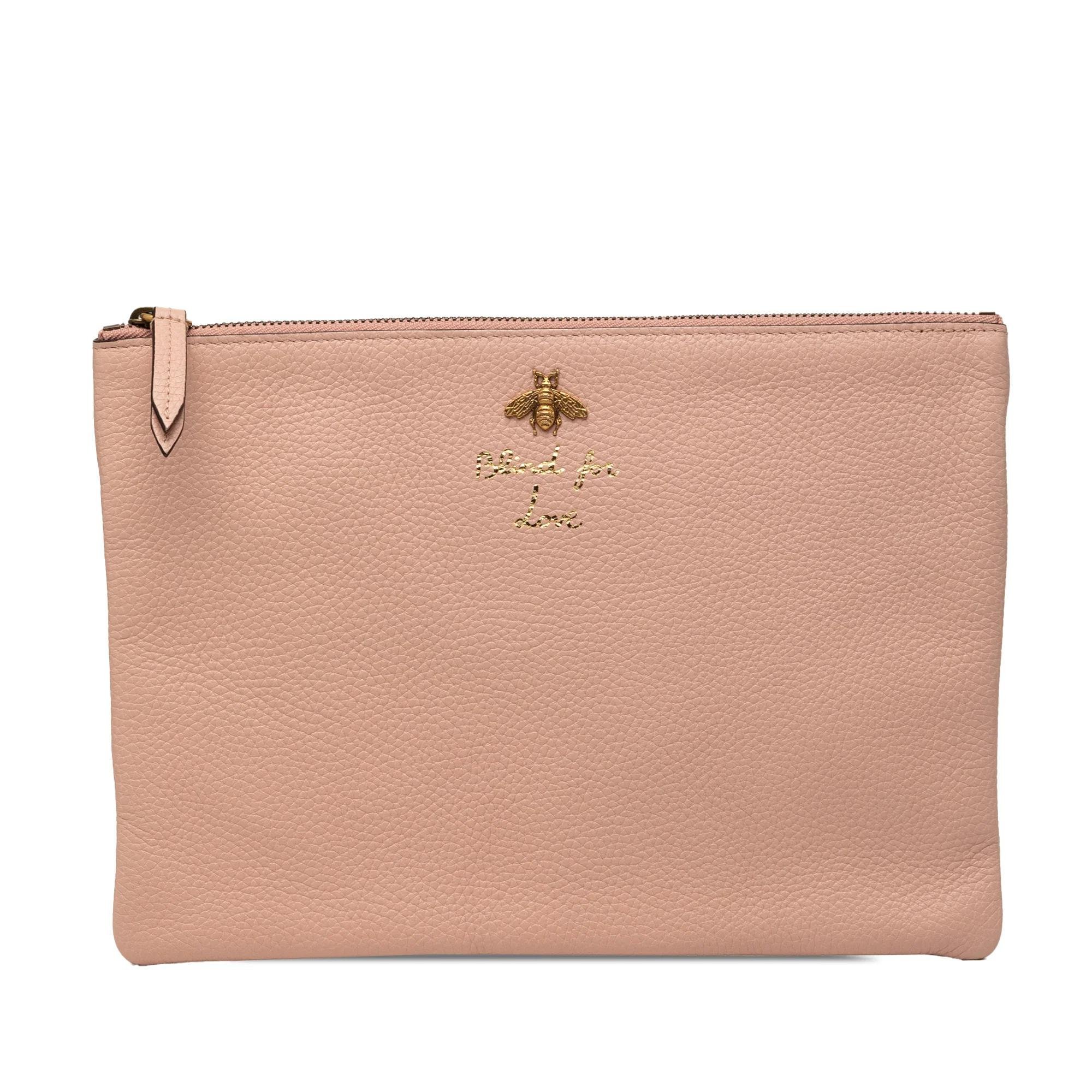 Leather clutch bag