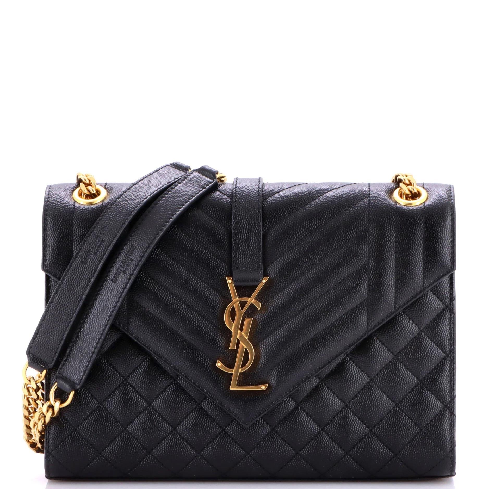 Envelope leather handbag