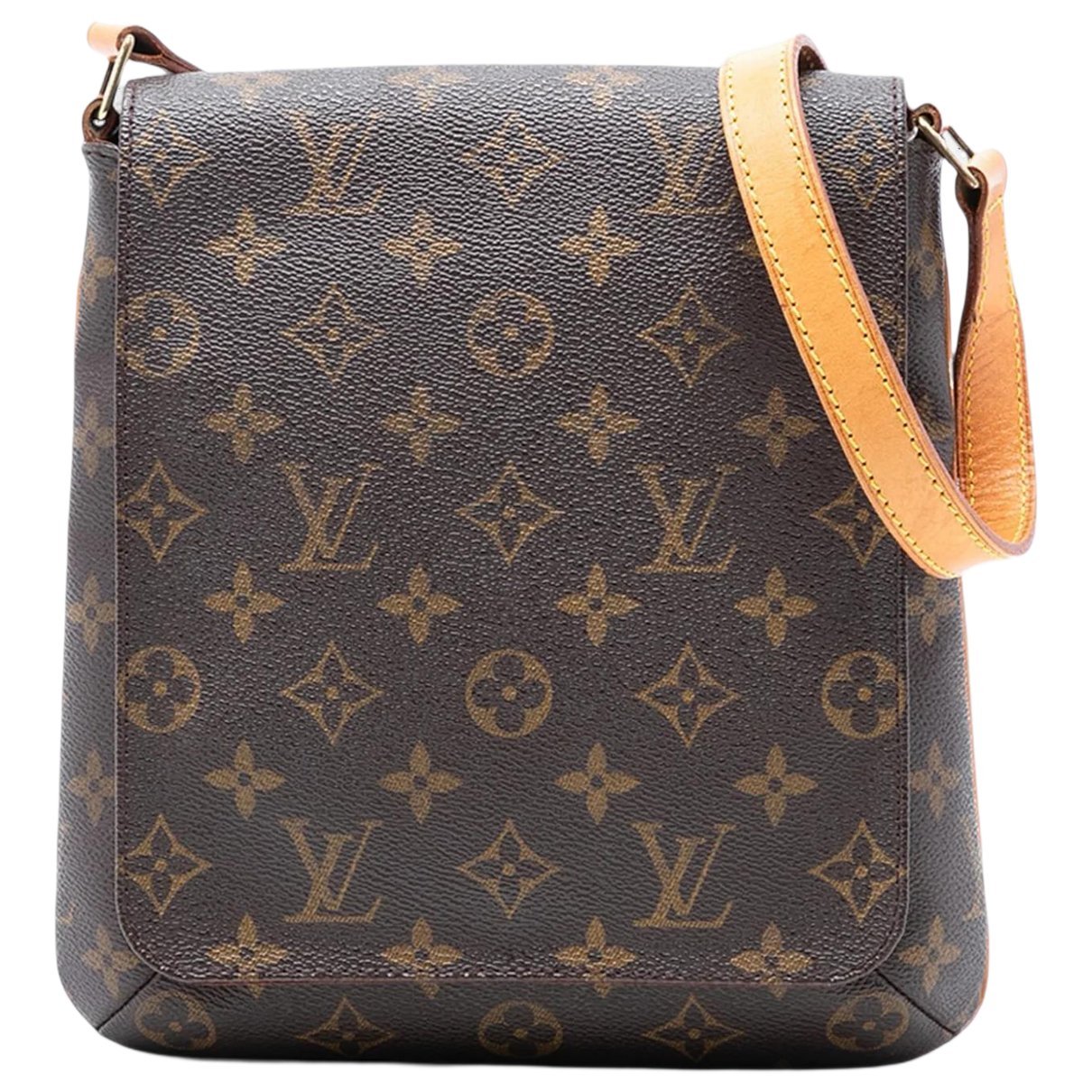 Musette cloth handbag