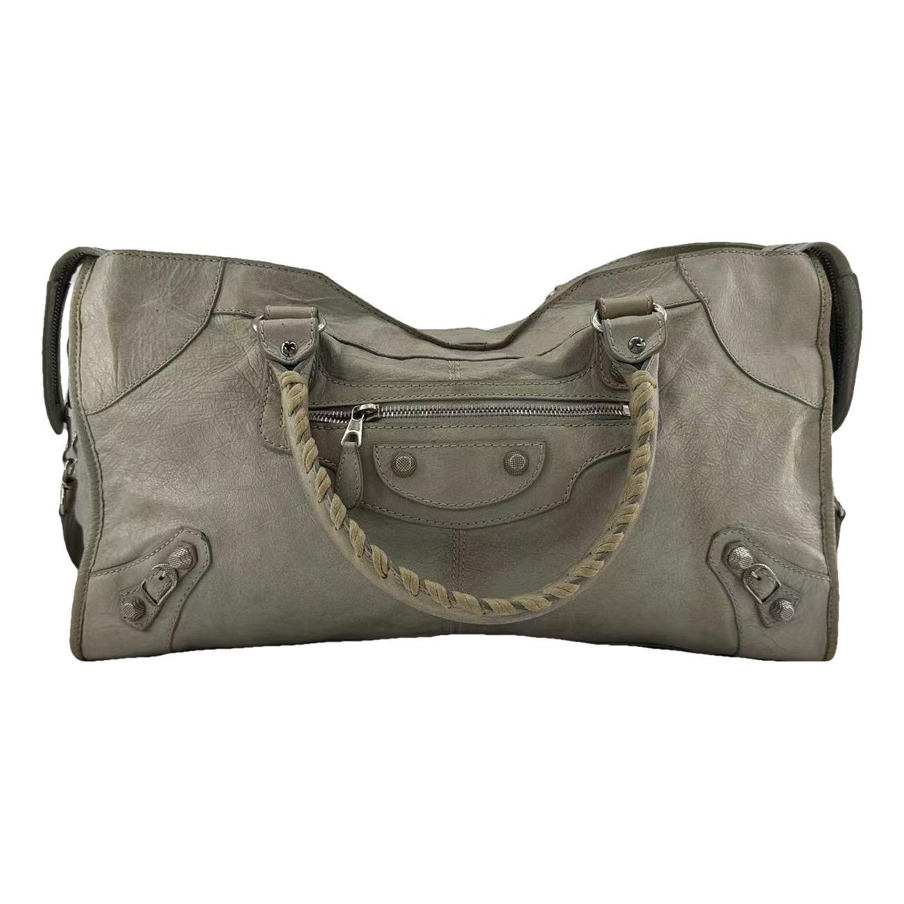 City leather handbag