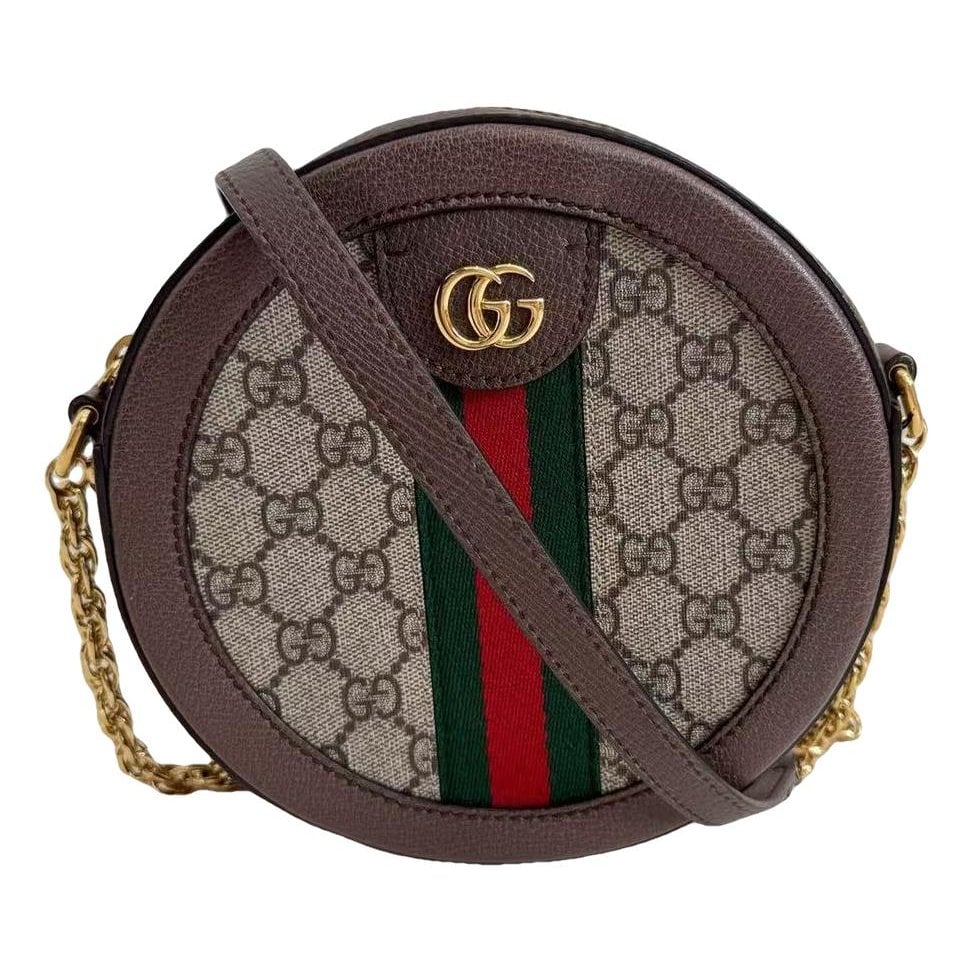 Ophidia Round leather handbag