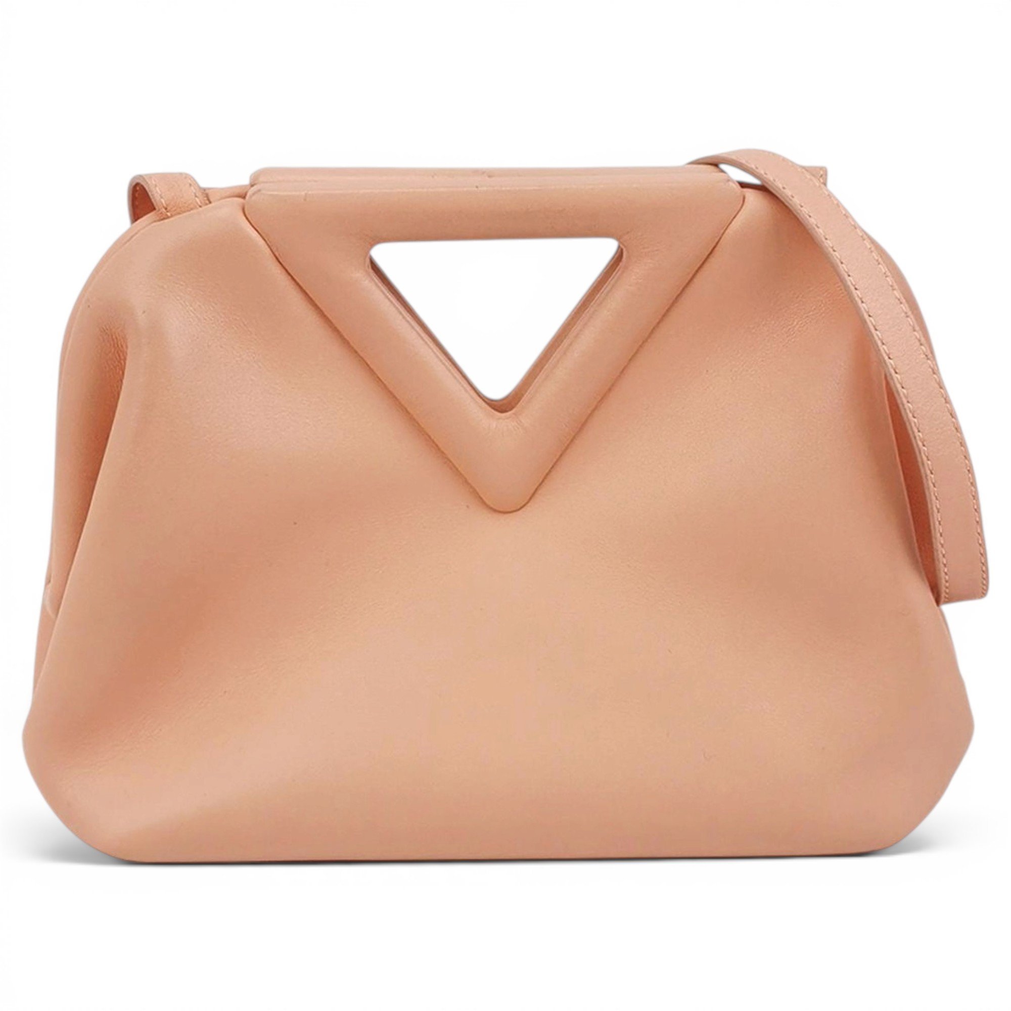 Point leather handbag