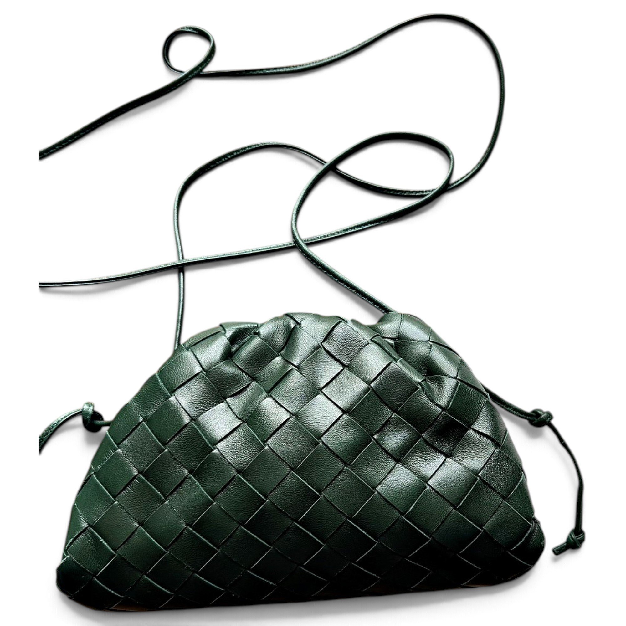 Pouch leather clutch bag
