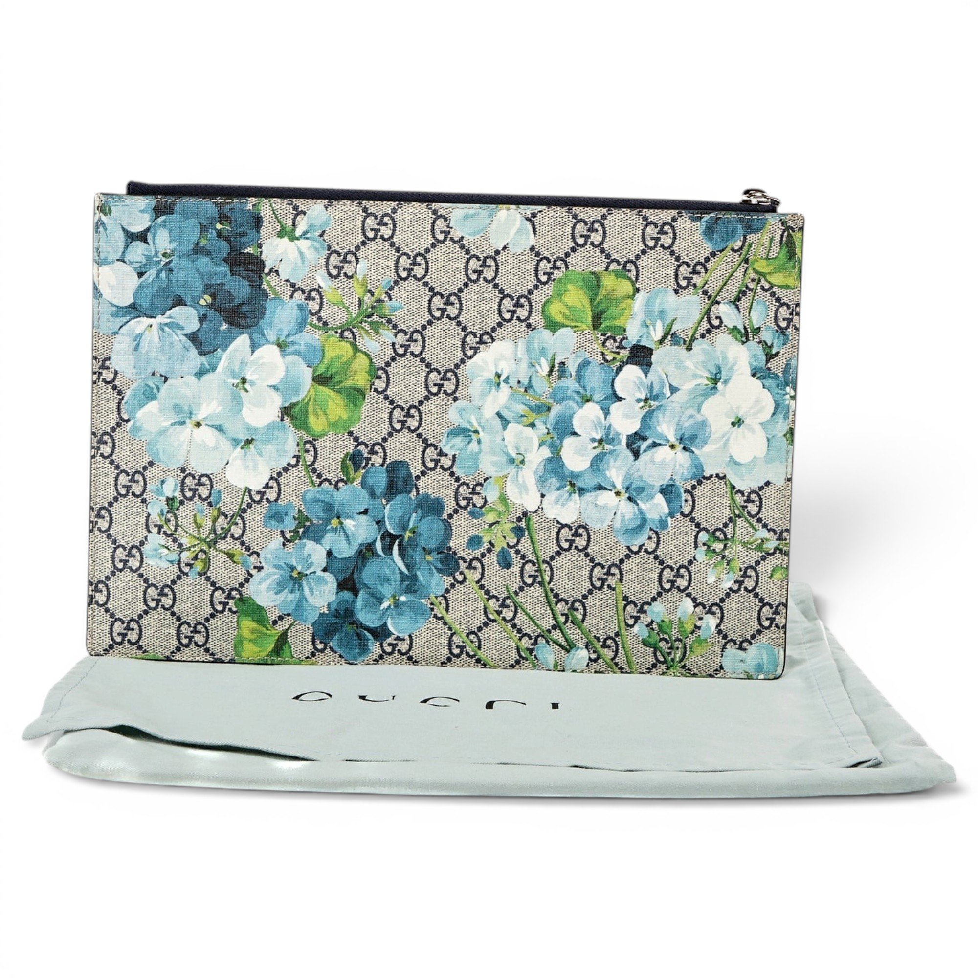 Leather clutch bag