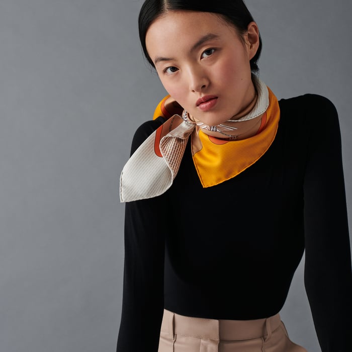 Clic-Clac double face scarf 90