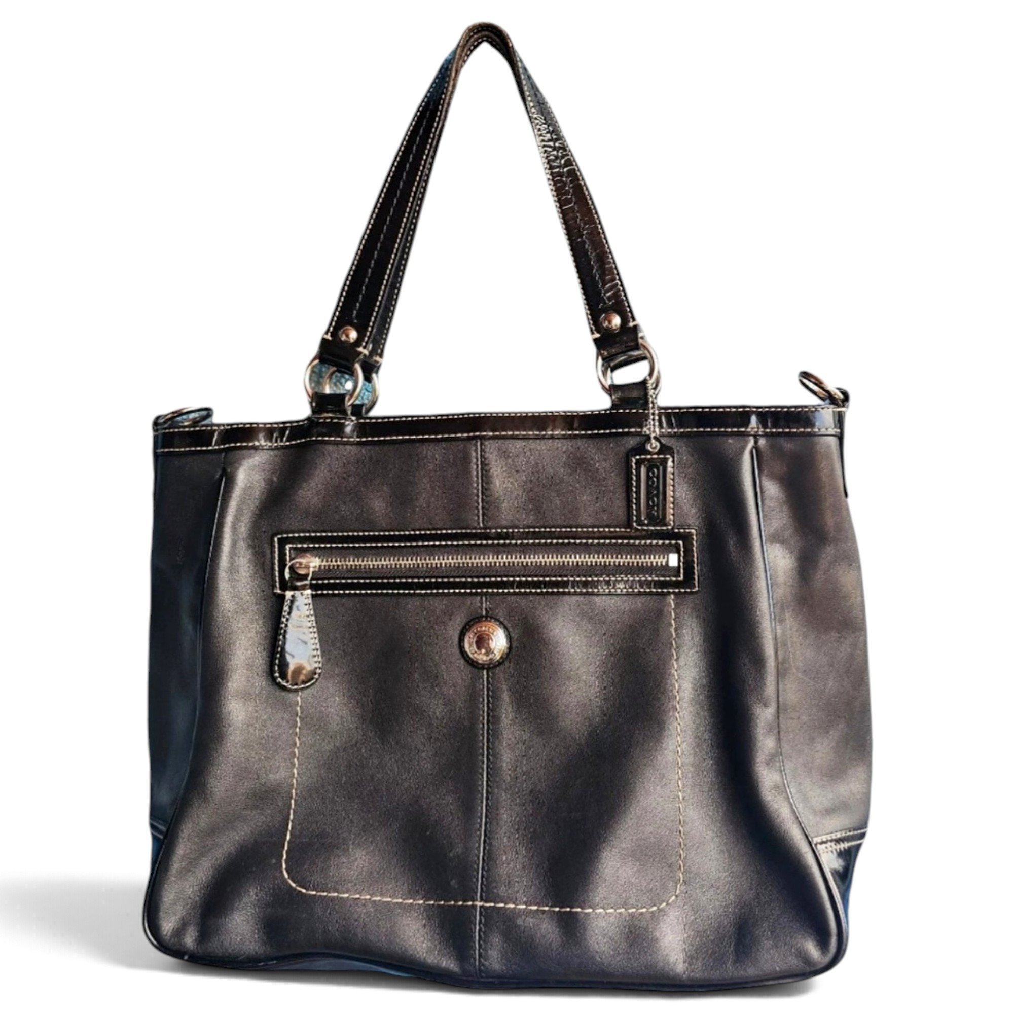 CITY ZIP TOTE leather tote