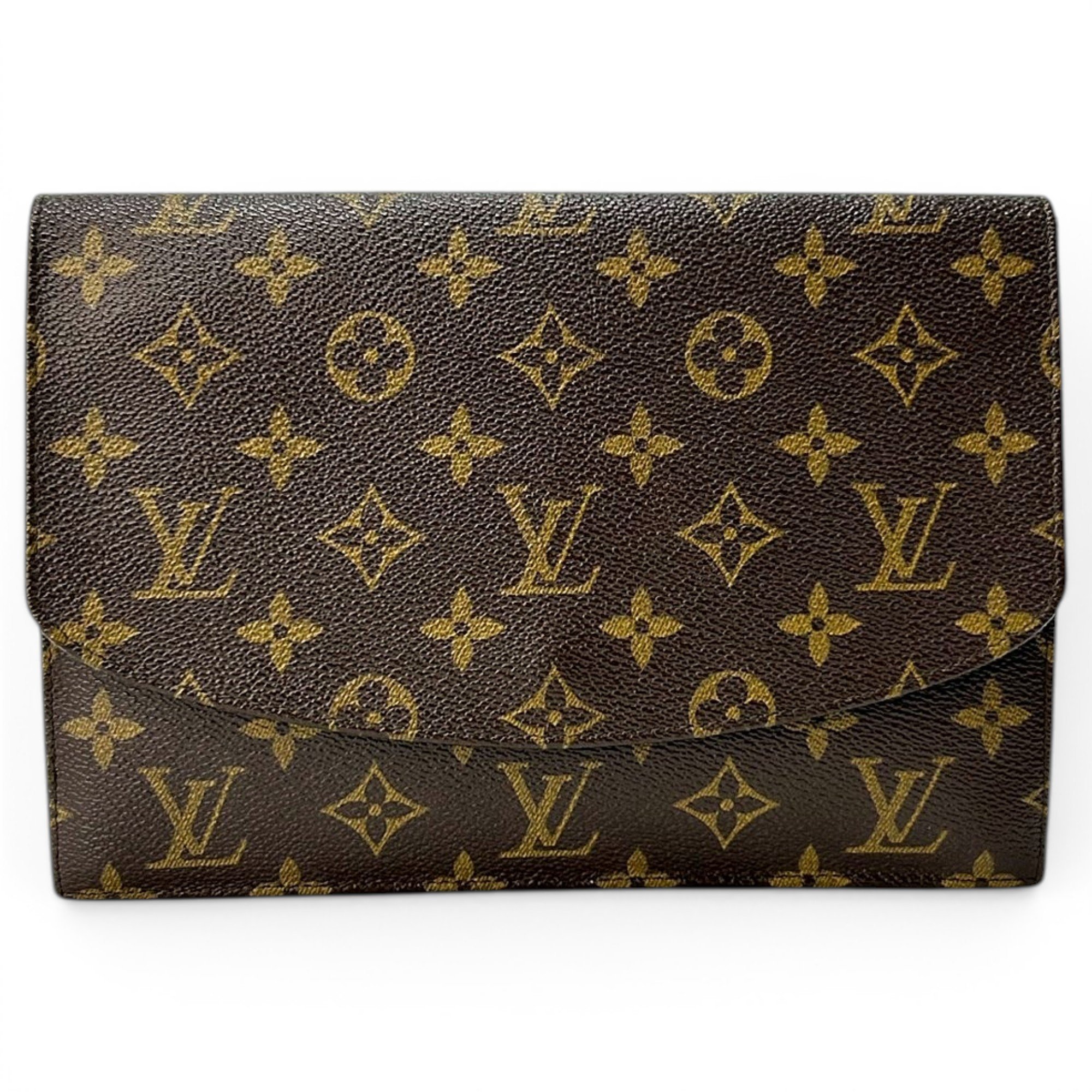 Leather clutch bag
