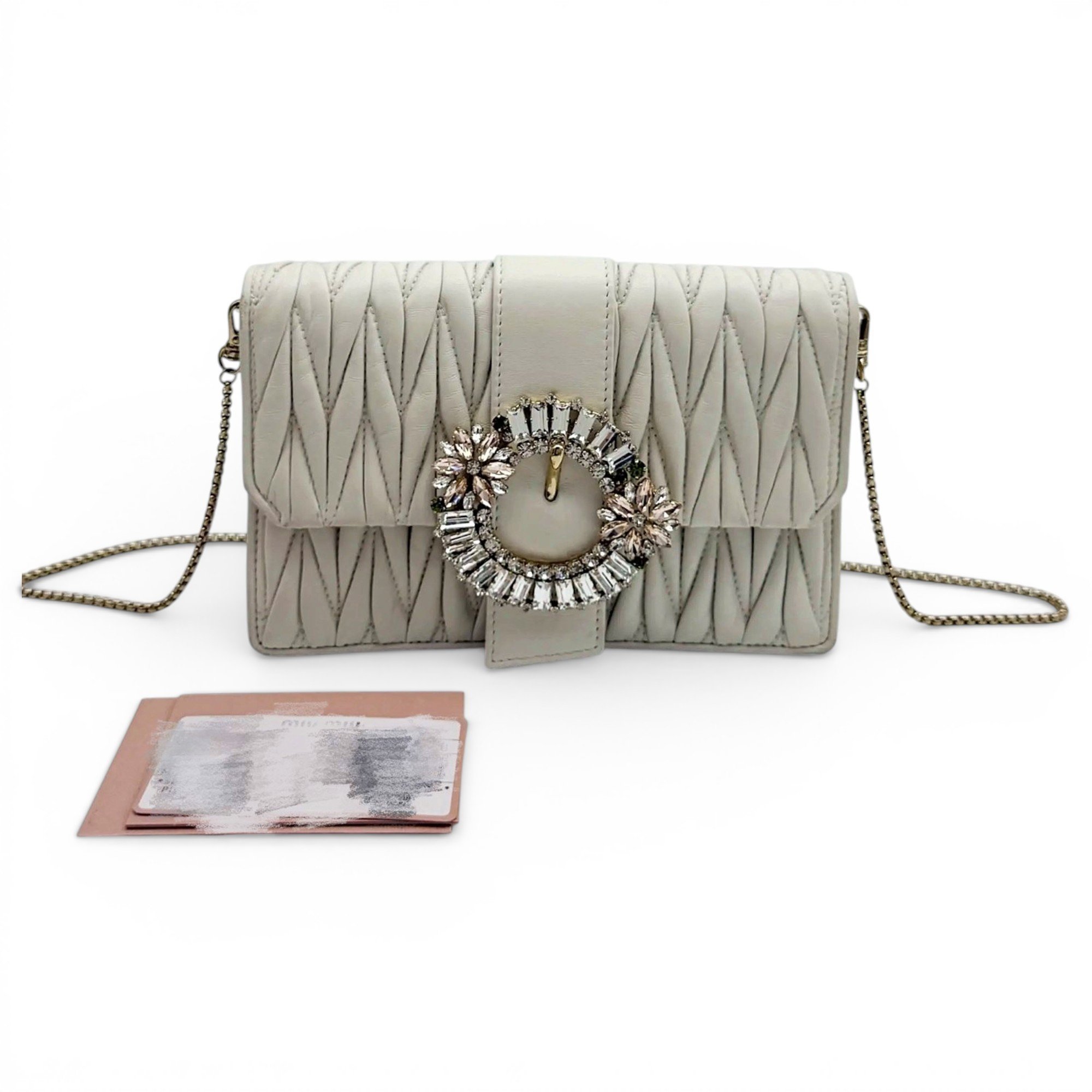 Miu Lady leather handbag