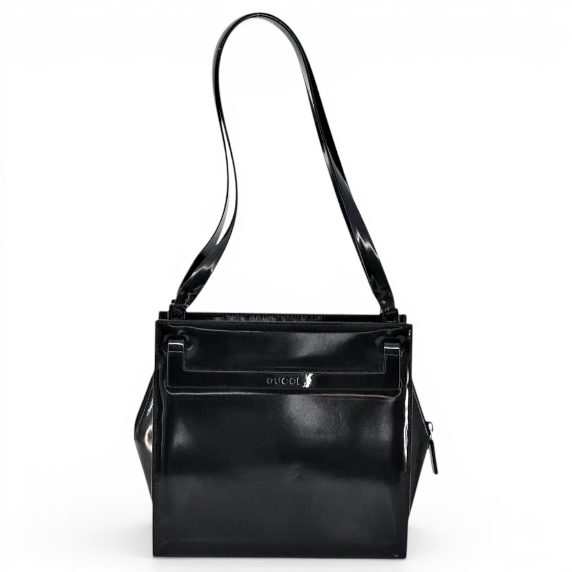 Patent leather tote