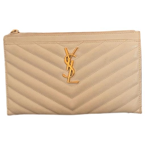 Leather clutch bag