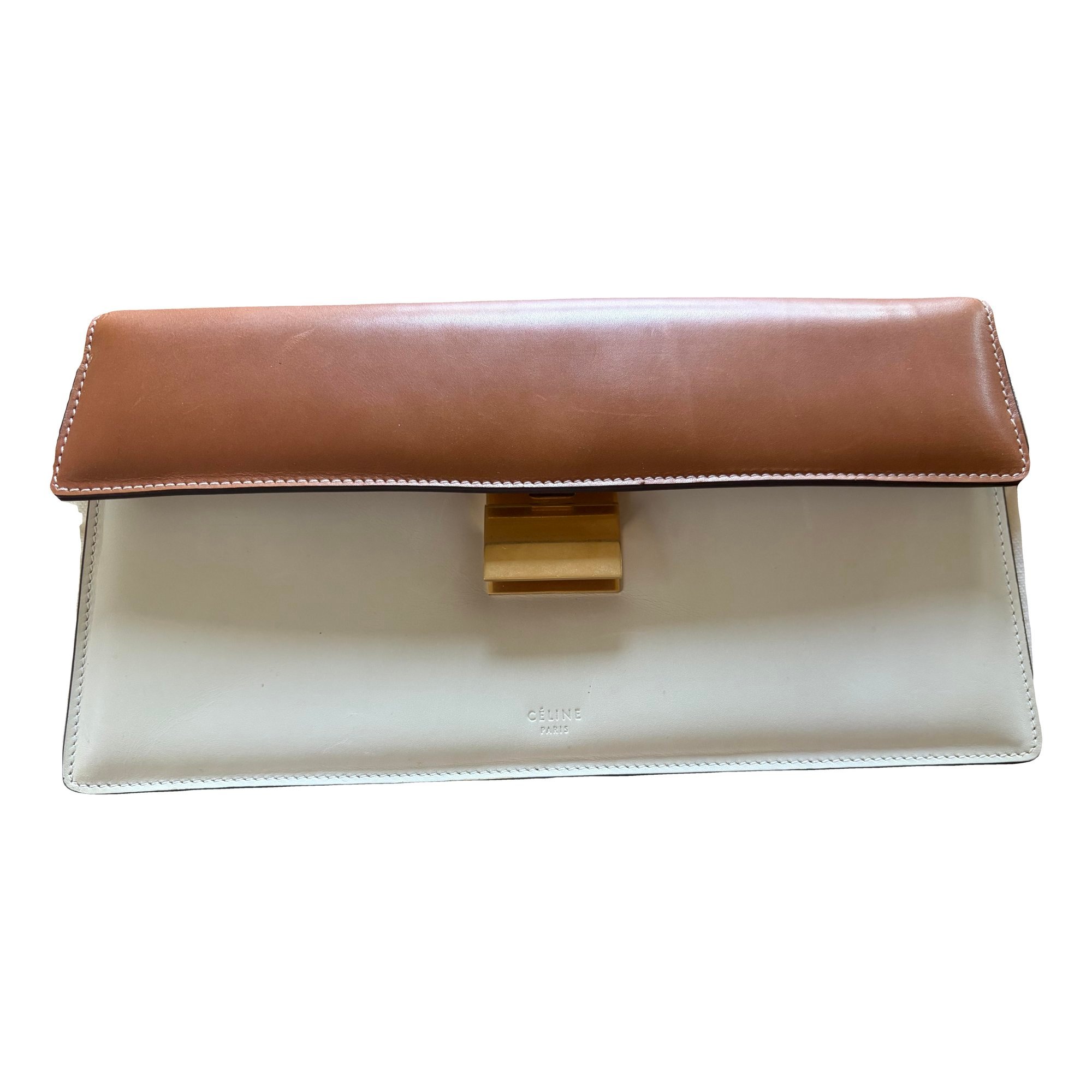 Leather clutch bag