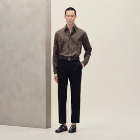 "Eperon d'Or Jacquard" straight cut shirt