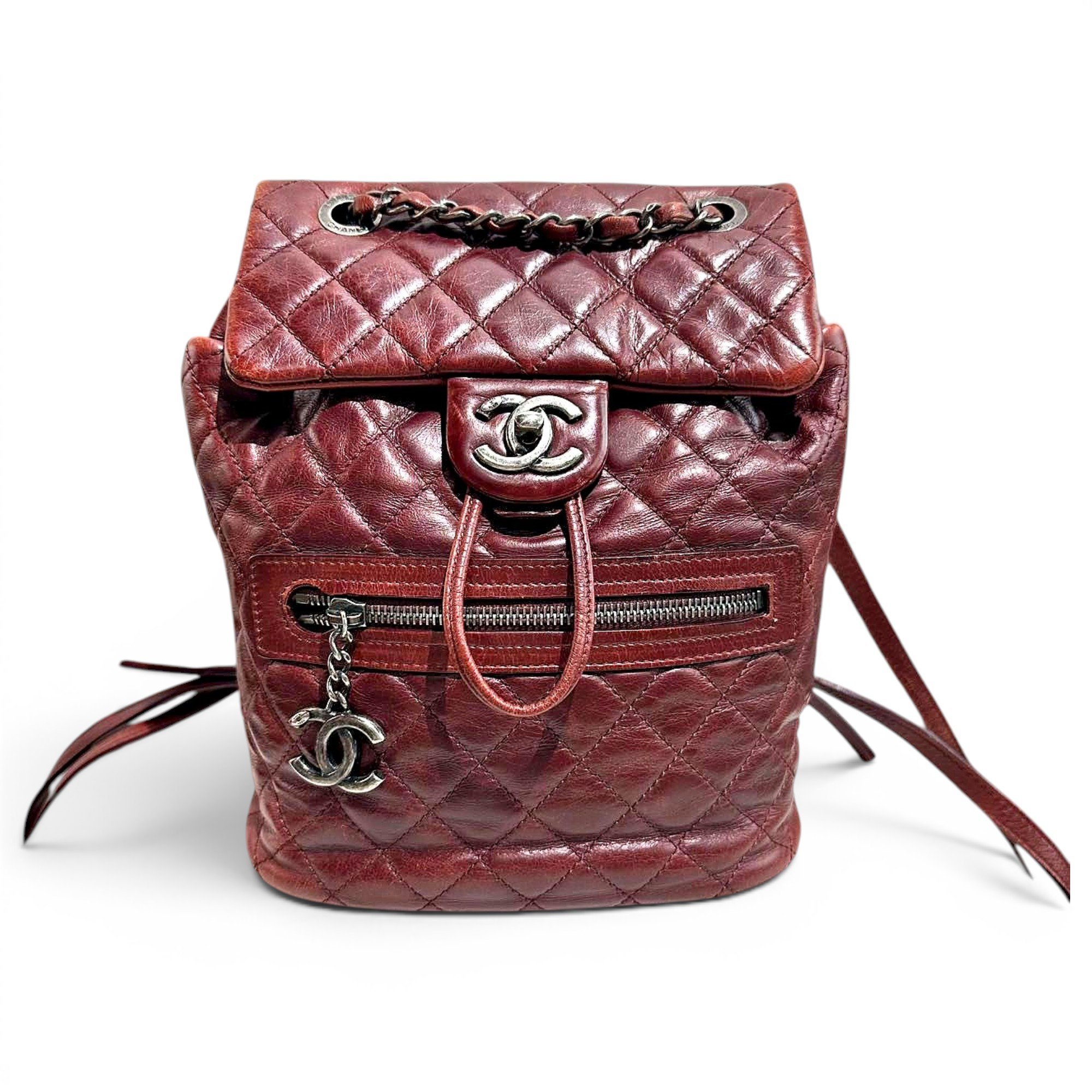 Leather backpack