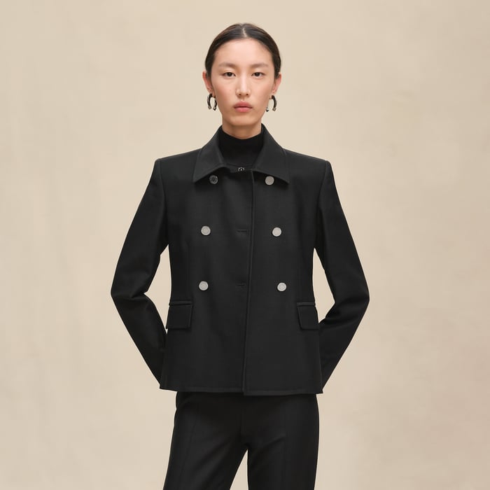 Noir Short Pea Coat