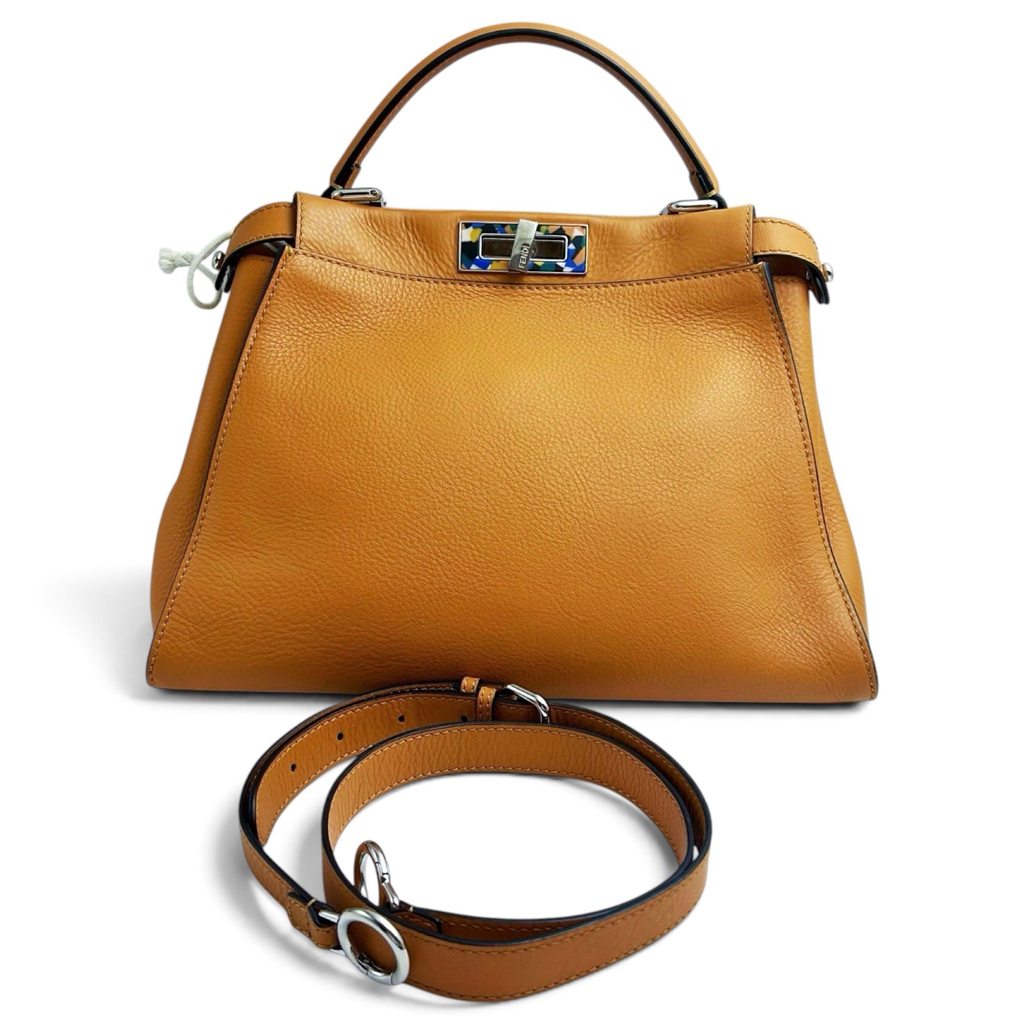 Peekaboo leather handbag