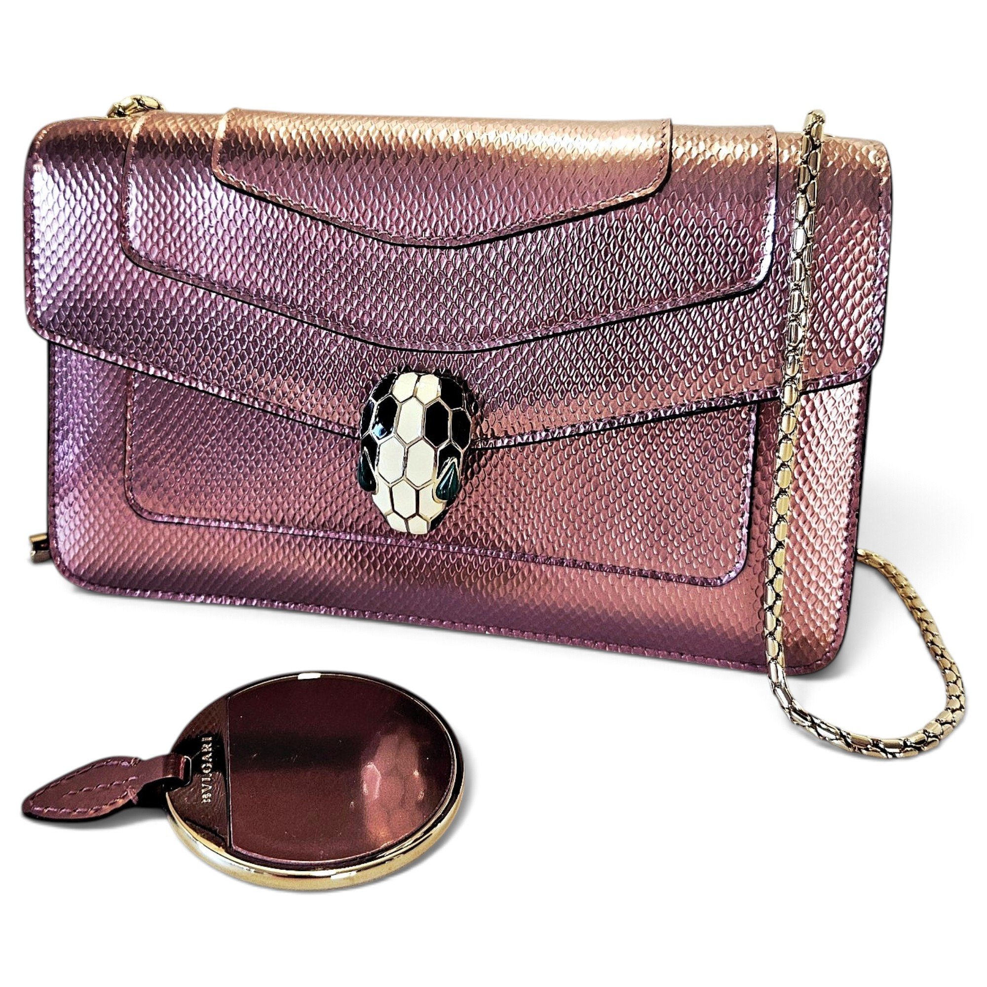 Serpenti leather handbag
