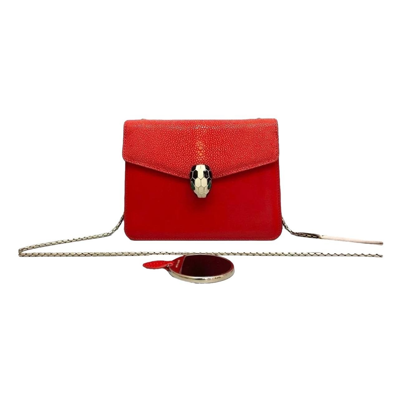 Serpenti leather handbag
