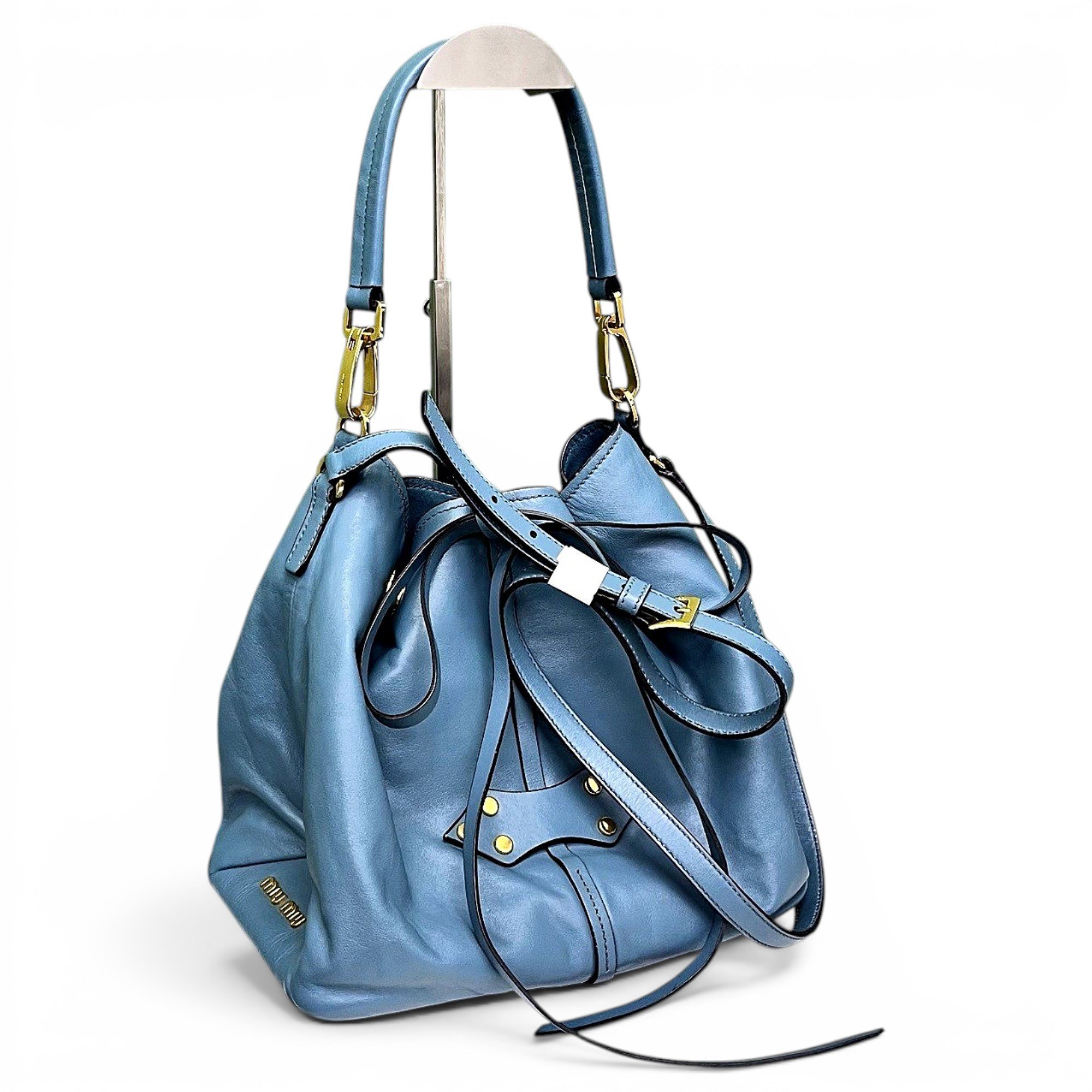 Miu Spirit leather handbag