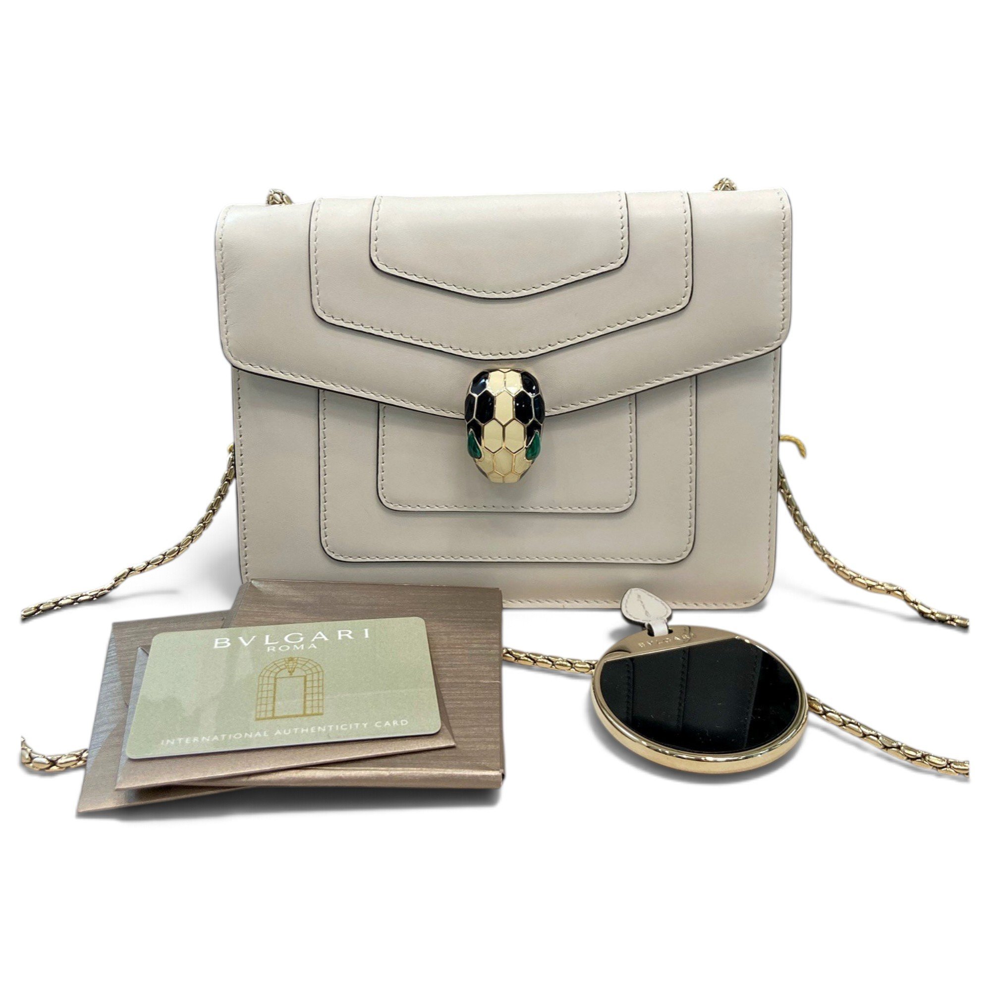 Bvlgari Serpenti leather handbag